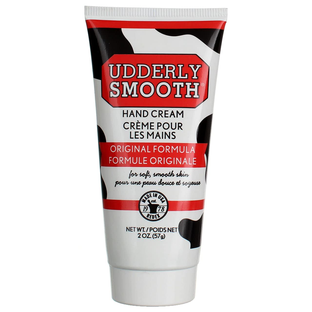Udderly Smooth Hand Cream - 2 Oz Travel Size, Pack of 4 - Moisturizing Lotion for Dry Hands, Perfect for Travel, Office & Home Use