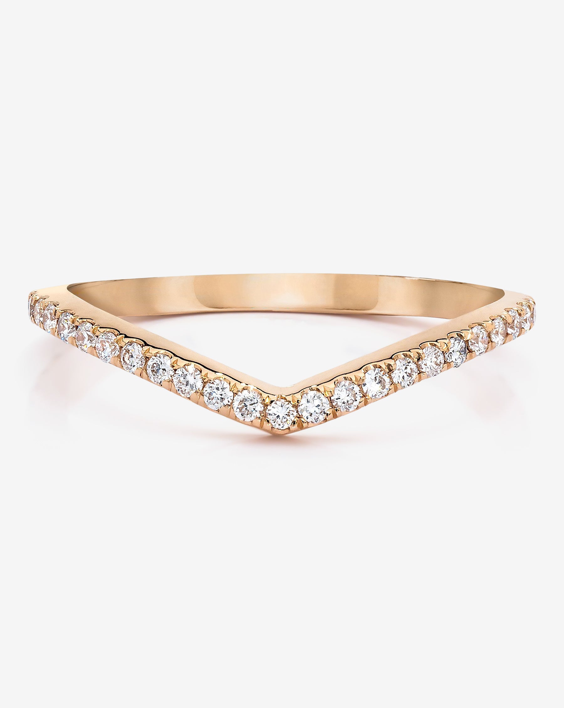 Elegant Curved Diamond Wedding Band Ring for Women - Perfect for Engagement, Anniversary & Special Occasions