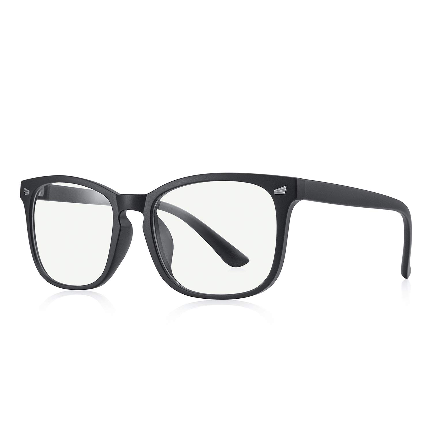 Blue Light Blocking Glasses for Computer & Gaming - Anti Eye Strain (Matte Black) - Perfect for Work & Screen Time