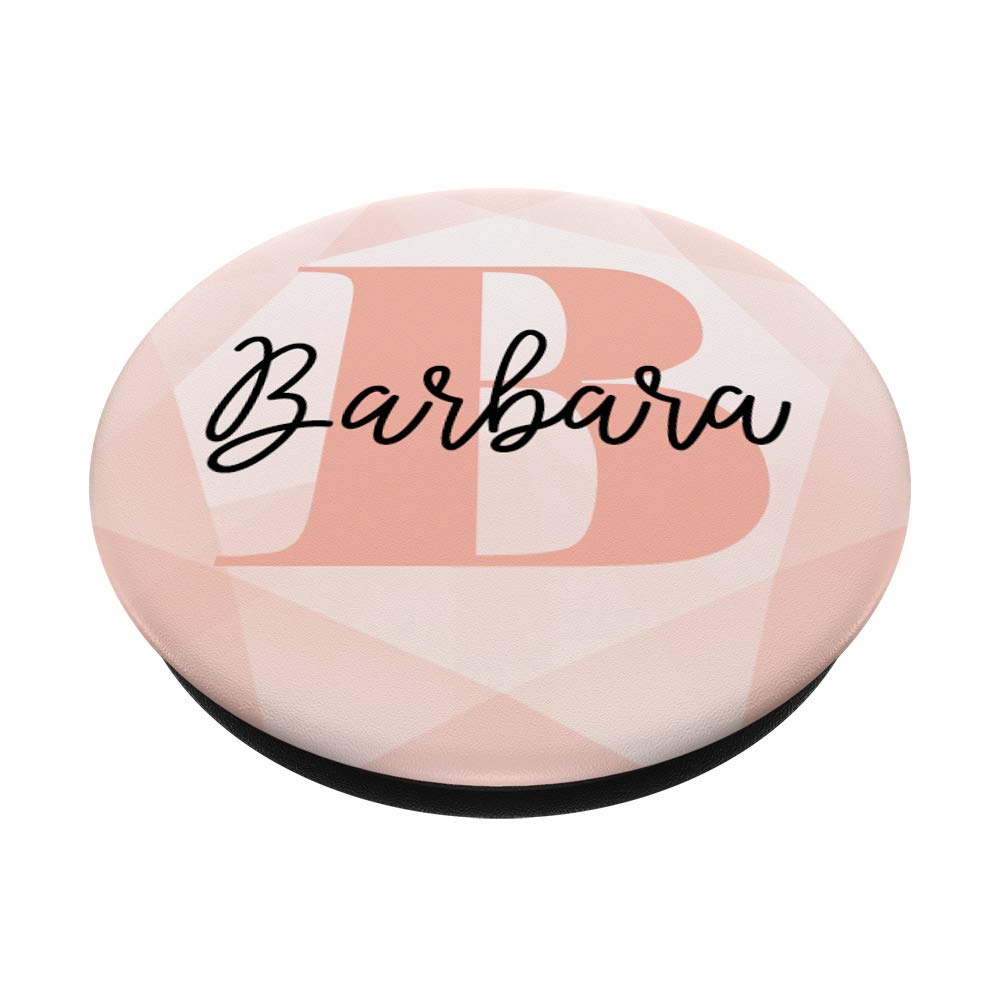 Barbara Name Rose Gold Diamond Collapsible Phone Grip Stand - Personalized Phone Holder for iPhone Samsung - Perfect for Selfies, Videos & Secure Grip While Shopping or Traveling