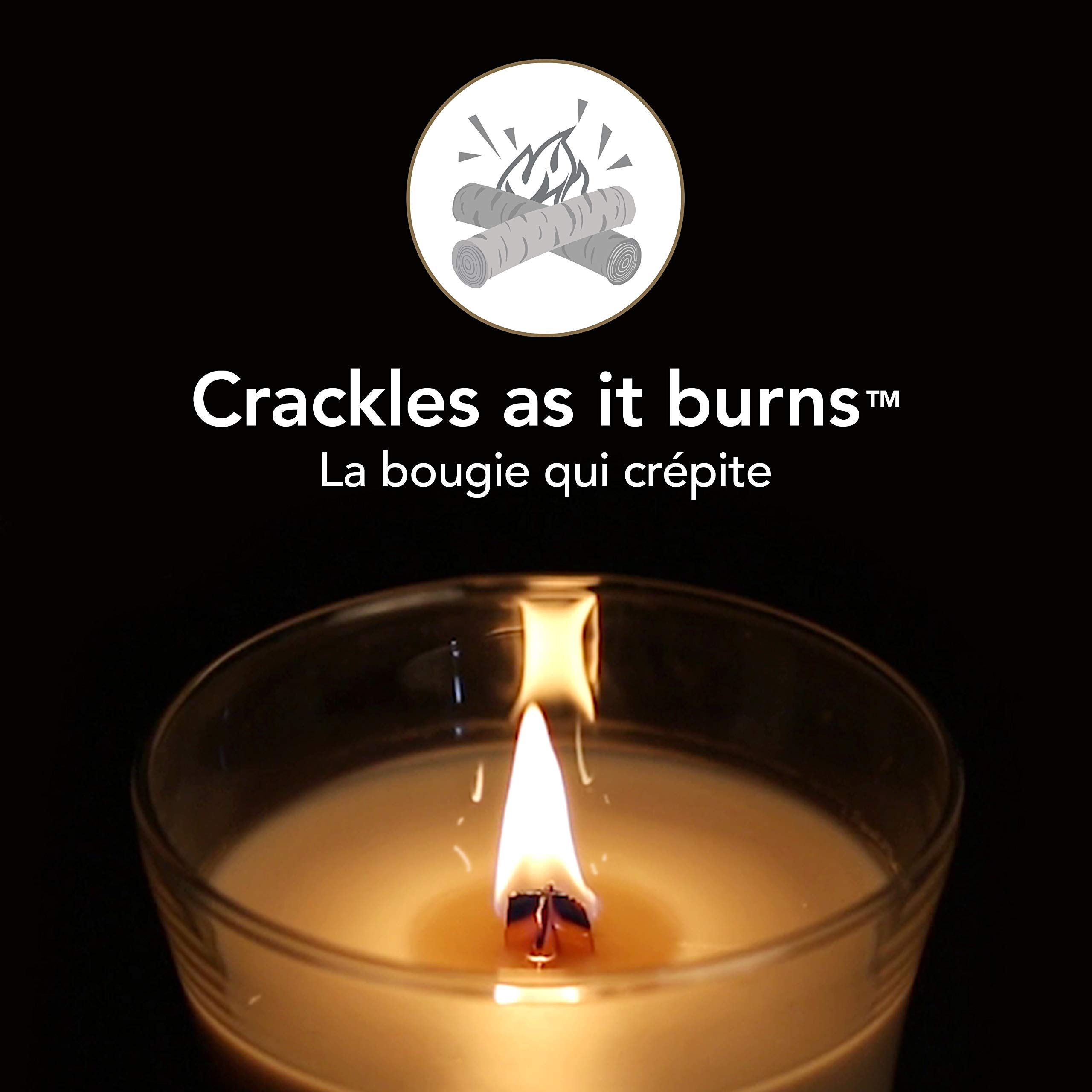 WoodWick Scented Candle with Crackling Wick - Fireside Large Hourglass Candle, Long Lasting 130 Hours Burn Time, Natural Soy Wax, Christmas Gift for Women - Perfect for Relaxation, Home Decor & Cozy Evenings by the Fireplace