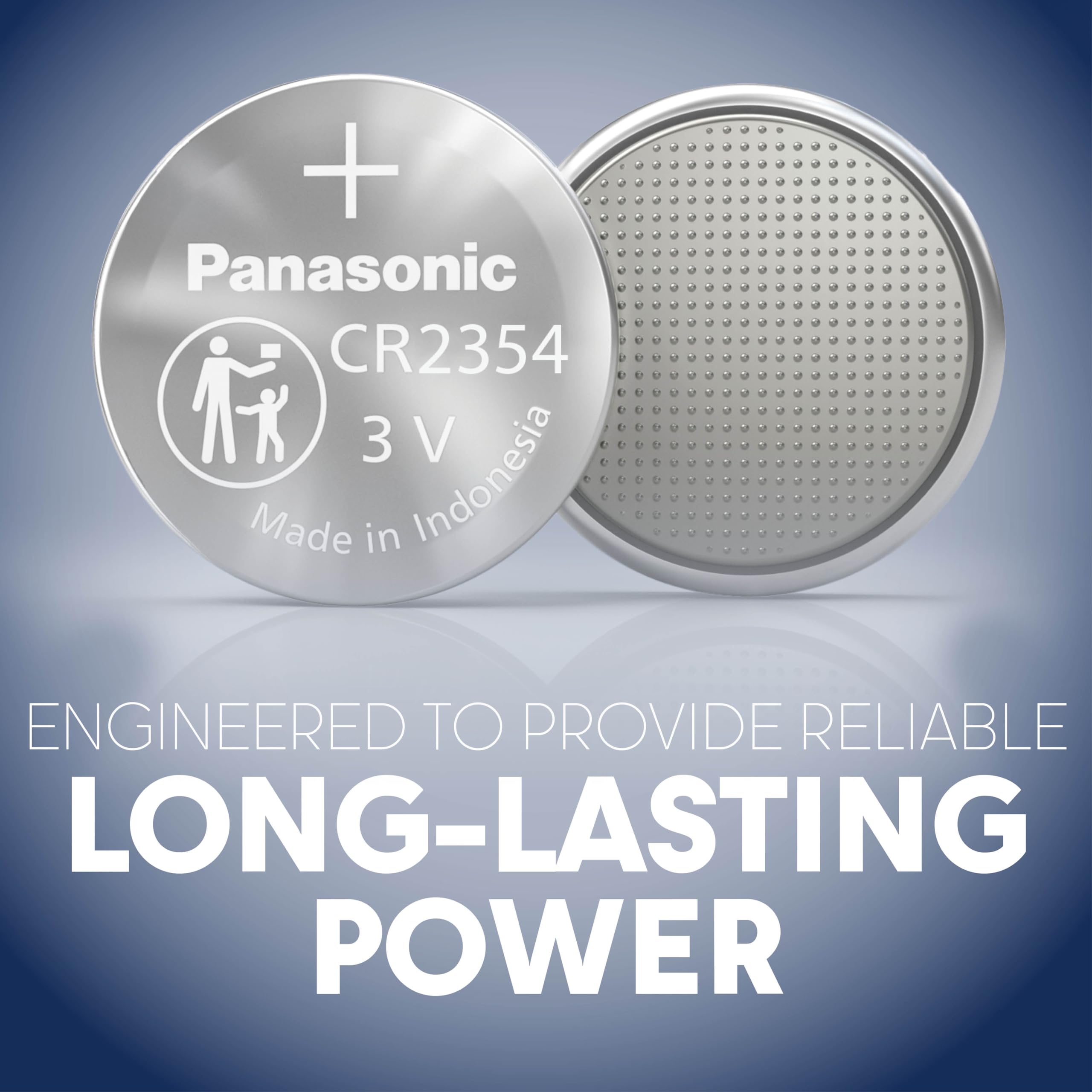 Panasonic CR2354 3V Lithium Coin Battery - 2 Pack Long Lasting Power for Watches, Calculators & Key Fobs - Child Resistant Packaging - Reliable 3 Volt Button Cell Batteries for Electronics & Medical Devices
