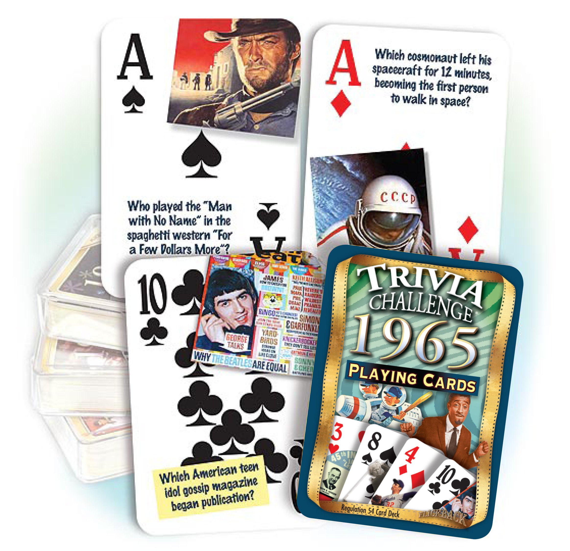 1965 Trivia Playing Cards - Fun Historical Facts Game for Birthday & Anniversary Parties | Perfect for Game Nights, Family Gatherings & Retro Theme Events