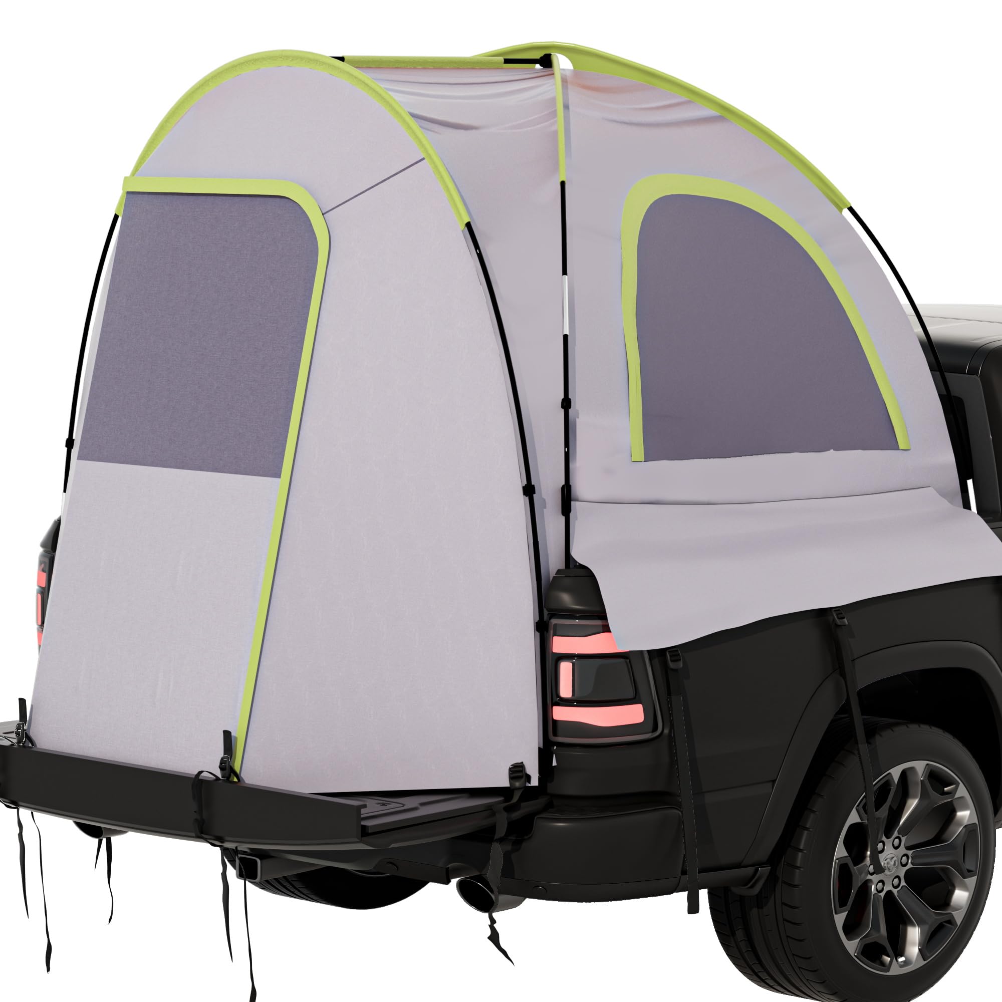 Automatic Setup Truck Bed Tent - Quick & Easy Portable Outdoor Camping Tent for Pickup Trucks (4.9'-6.8') | Includes Beach Mat, Shoe Bag & Storage Bag | Perfect for Camping, Beach Trips & Road Adventures