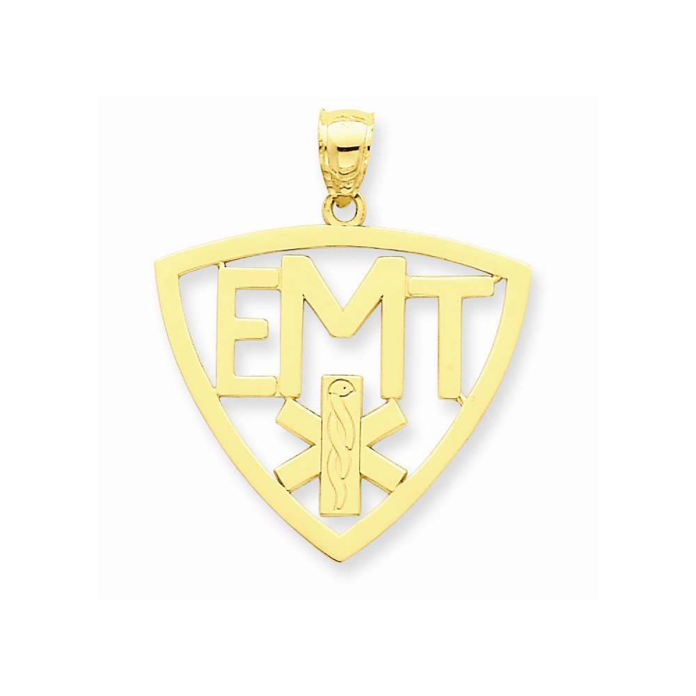 14k Yellow Gold Emergency Medical Technician (EMT) Pendant - Perfect Gift for EMTs, Paramedics & First Responders - Ideal for Everyday Wear & Special Occasions