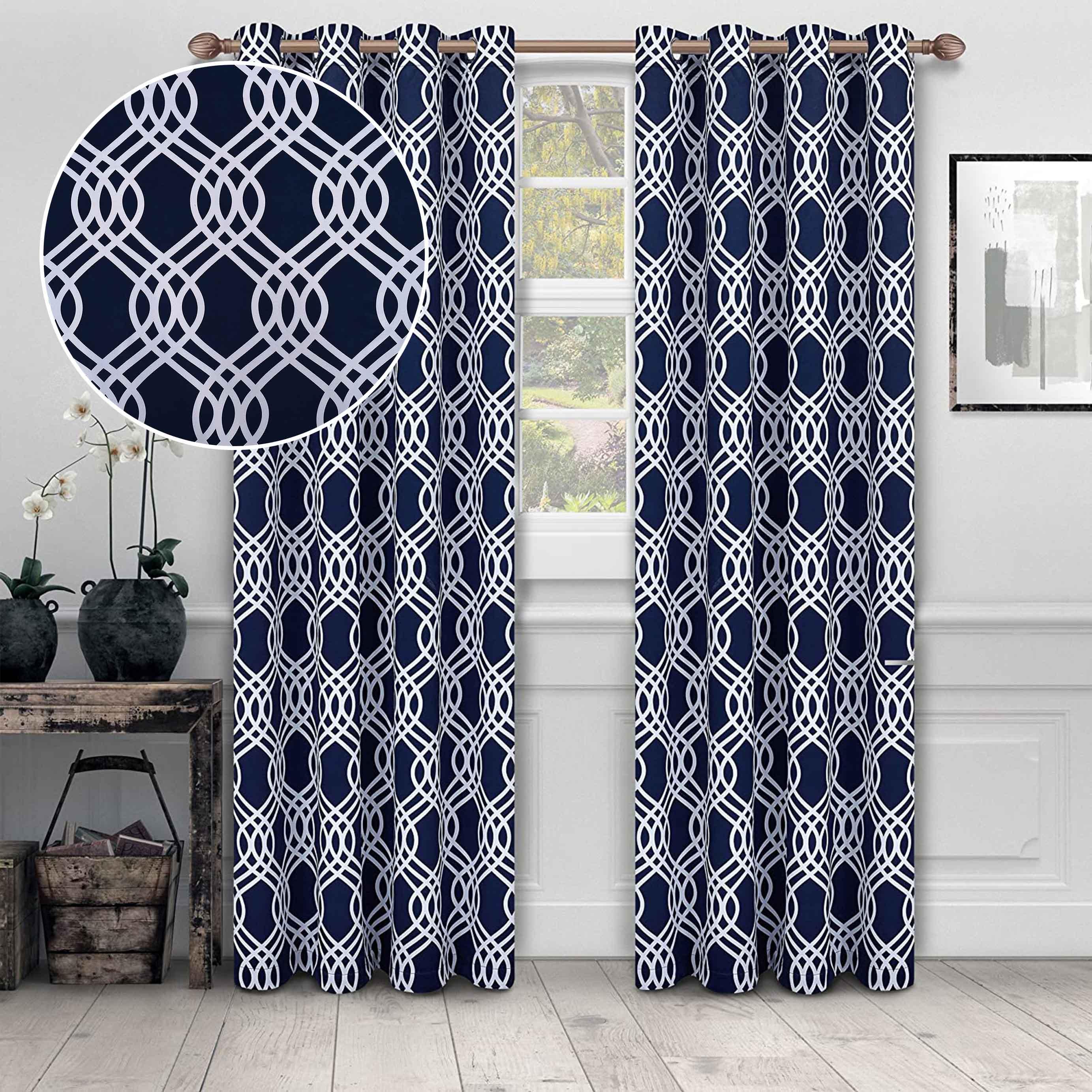 Machine Washable Blackout Curtains Set - Thermal Insulated Room Darkening Drapes for Bedroom & Living Room - Noise Reducing & Energy Saving Window Treatment for Home, Office, Nursery