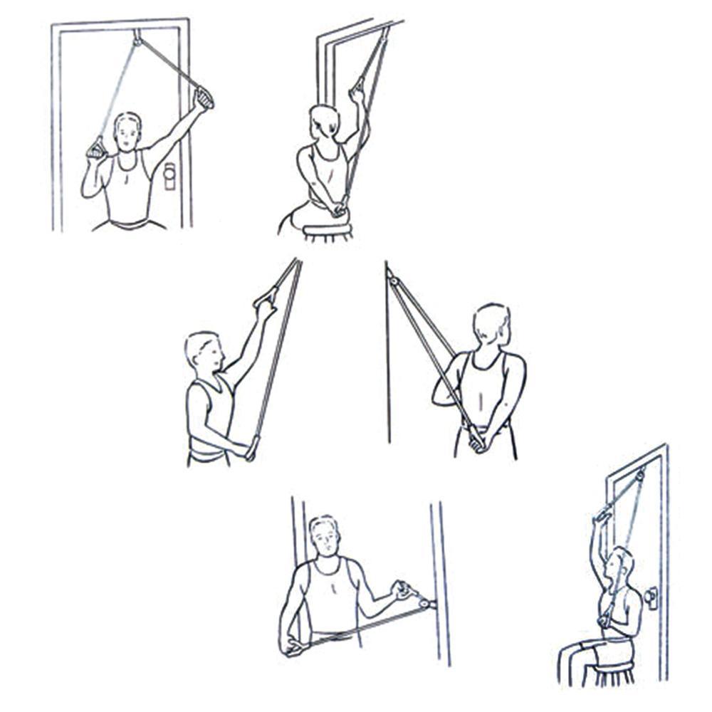 66Fit Adjustable Shoulder Pulley System for Home Gym - Strength Training & Physical Therapy Equipment for Shoulder Rehab & Mobility Exercises