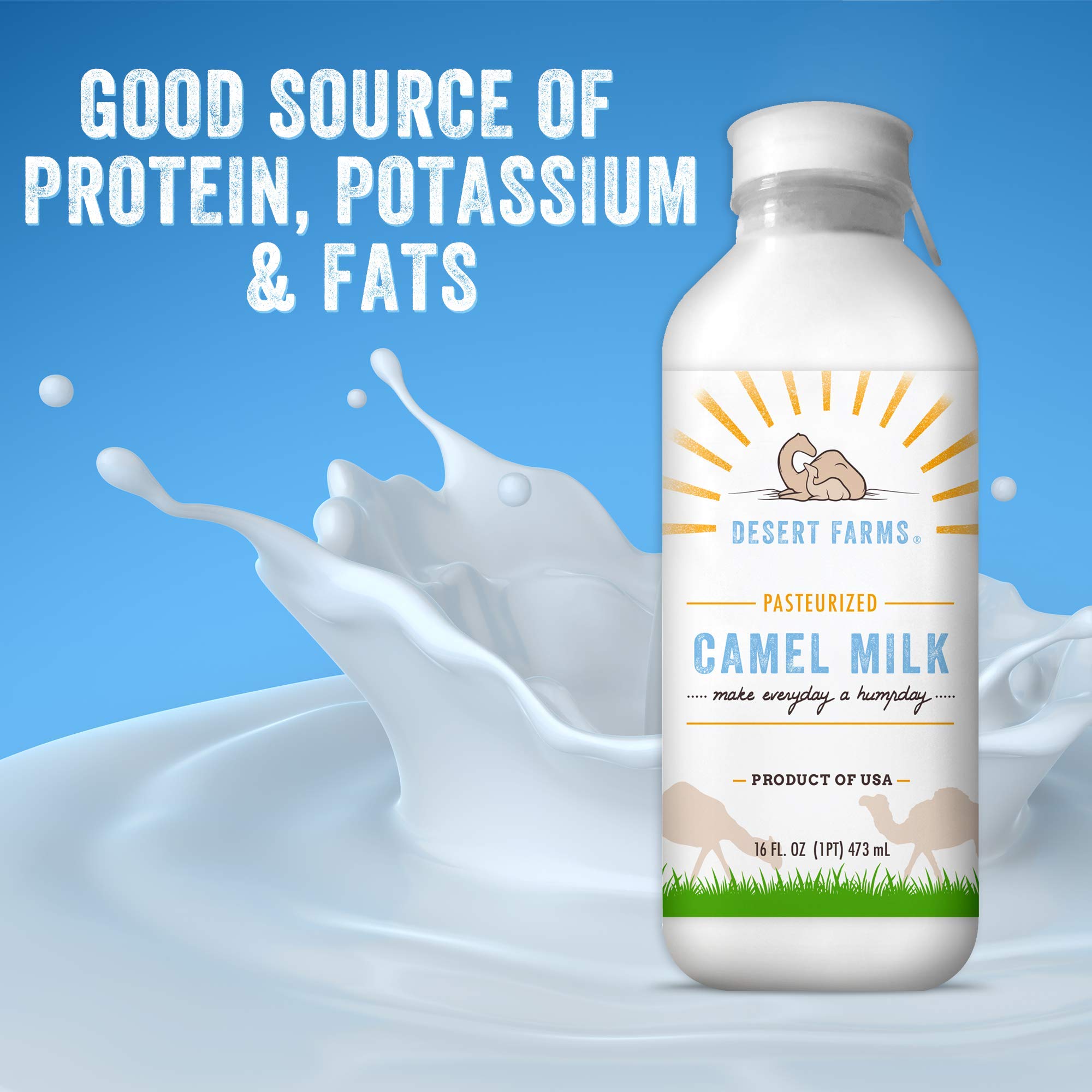 Organic Fresh Frozen Camel Milk - Grade A Allergen-Free, Pure & Natural Camel Milk from Healthy Midwest Camels - Made in USA [6 Pack] - Perfect for Smoothies, Coffee Creamer & Immune System Support