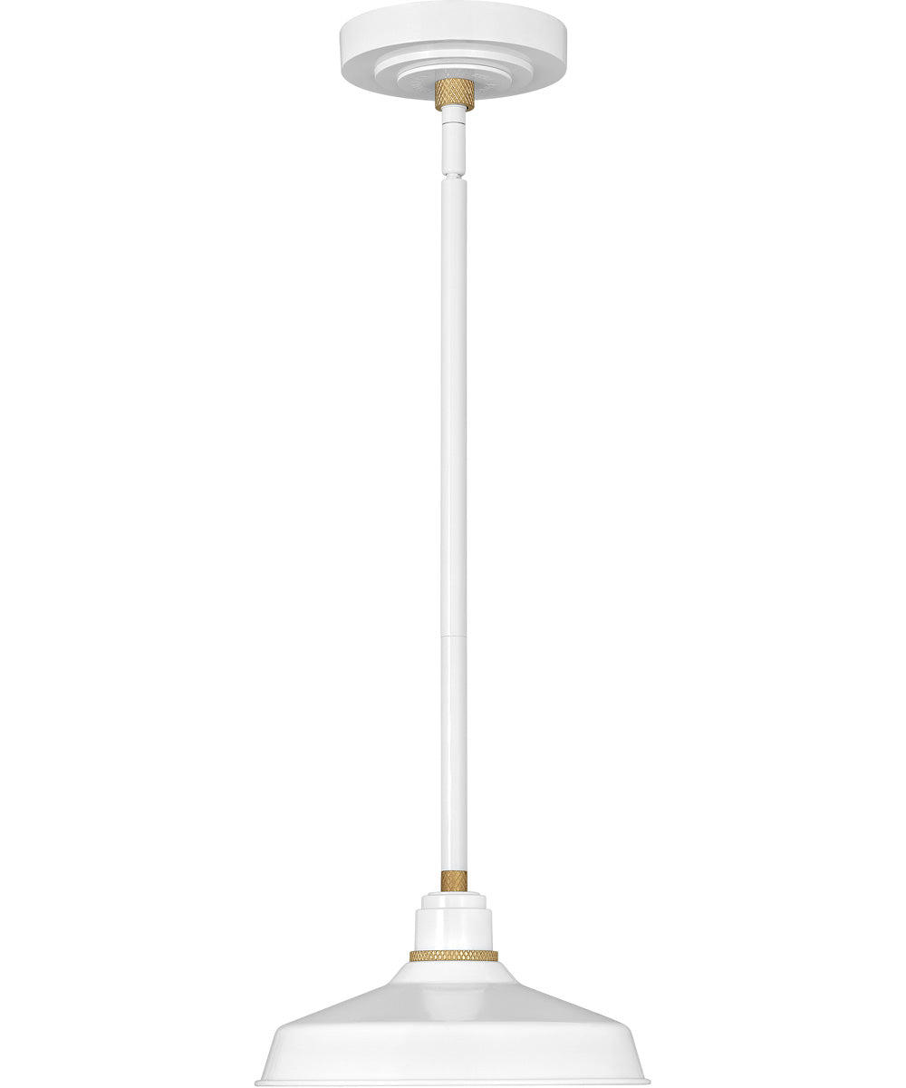 Vintage Style Gloss White Outdoor Barn Light - 1 Light Pendant for Porch, Patio, and Garden Lighting | Weather-Resistant Exterior Fixture