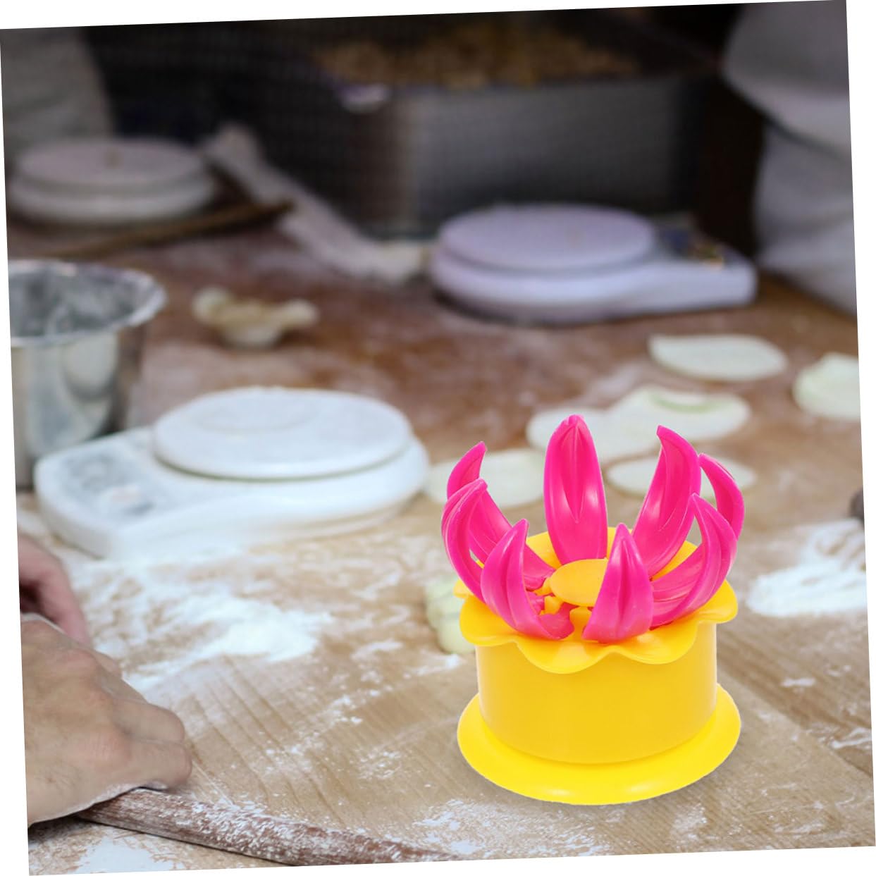 HEMOTON 4-Piece Buns Shaping Molds - Bao Maker, Momo Maker, Dumpling Molder - DIY Dim Sum & Meat Bun Making Kit - Plastic Kitchen Utensils for Asian Cooking | Perfect for Home Chefs & Dumpling Lovers