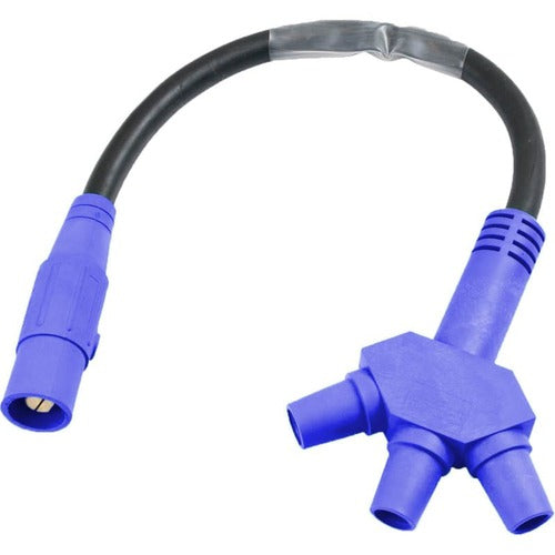 Marinco Soft 3Fer Series 16 400 Amp Male Female Female Female Electrical Connector - Heavy Duty Marine & RV Power Cord Adapter for Boats, Yachts, and Campers