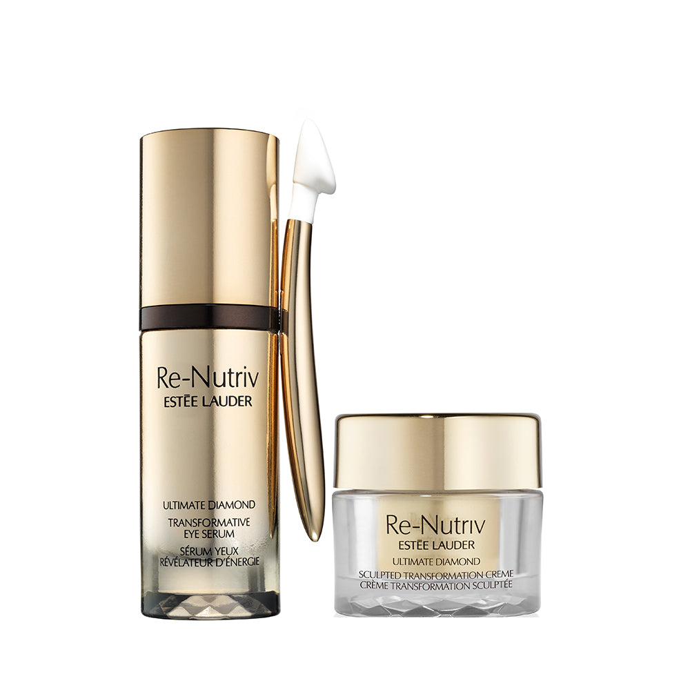 Estée Lauder Ultimate Diamond Transforming Eye Serum 7ml + Diamond Cream Set - Anti-Aging Eye Treatment & Moisturizing Face Cream for Wrinkles & Dark Circles - Perfect for Nighttime Skincare Routine & Gift Sets