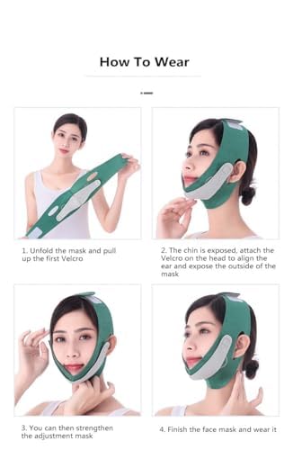 MILOMANIYA Double Chin Reducer & V-Line Face Lift Mask - Breathable Anti-Wrinkle Slimming Belt for Jaw Contouring & Firming | Perfect for Home Spa, Facial Massage & Beauty Routine