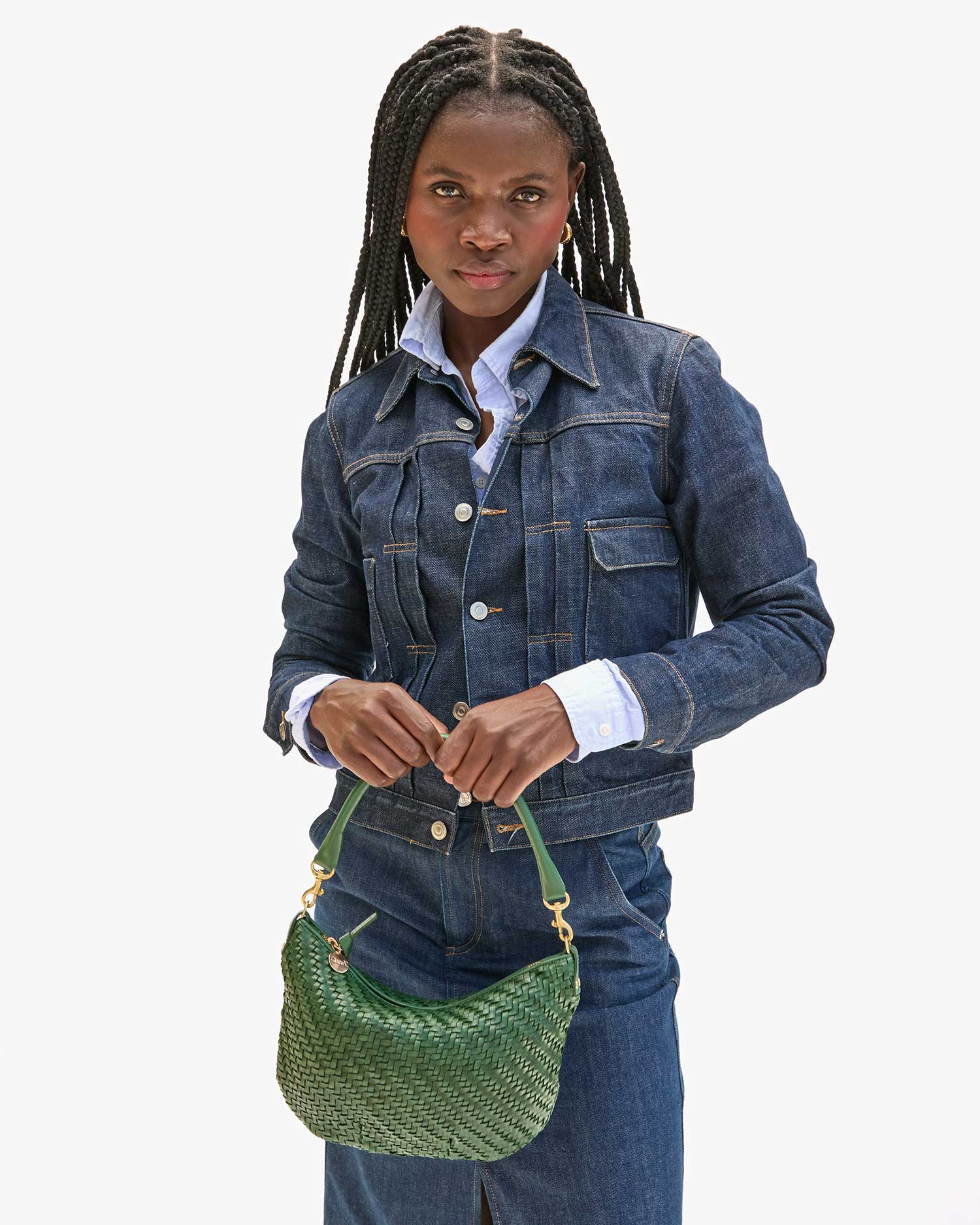 Petit Moyen Evergreen Woven Zig Zag Basket - Stylish Storage for Home Decor, Living Room, Bedroom & Office Organization