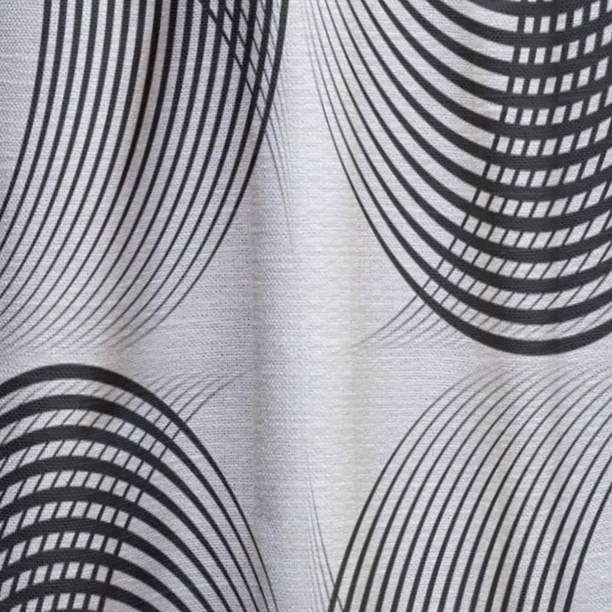 Monochrome Geometric Pattern IX Thermal Insulated Curtains - Single Panel 52x108 - Blackout Drapes for Bedroom & Living Room - Modern Window Treatment for Home Decor