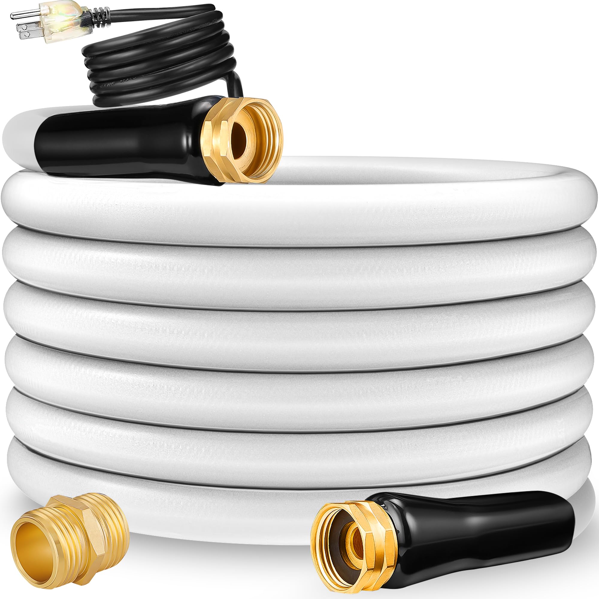 50 Ft Heated RV Drinking Water Hose - Freeze Proof Down to -31°F/-35°C with 3/4