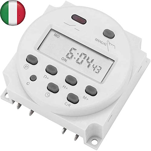 Programmable Digital Weekly Timer 12V 16A Manual Relay Switch Clock - Perfect for Home Automation, Lighting Control & Appliance Scheduling