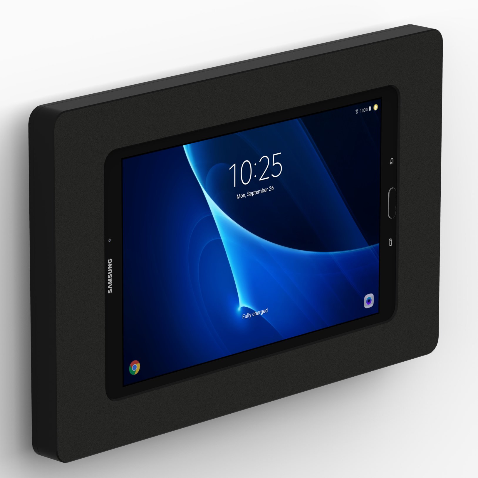 VidaMount Black Enclosure & Fixed VESA Slim Wall Mount Bundle for Samsung Galaxy Tab A 10.1 (2016) - Secure Tablet Mounting Solution for Home, Office, or Retail Display