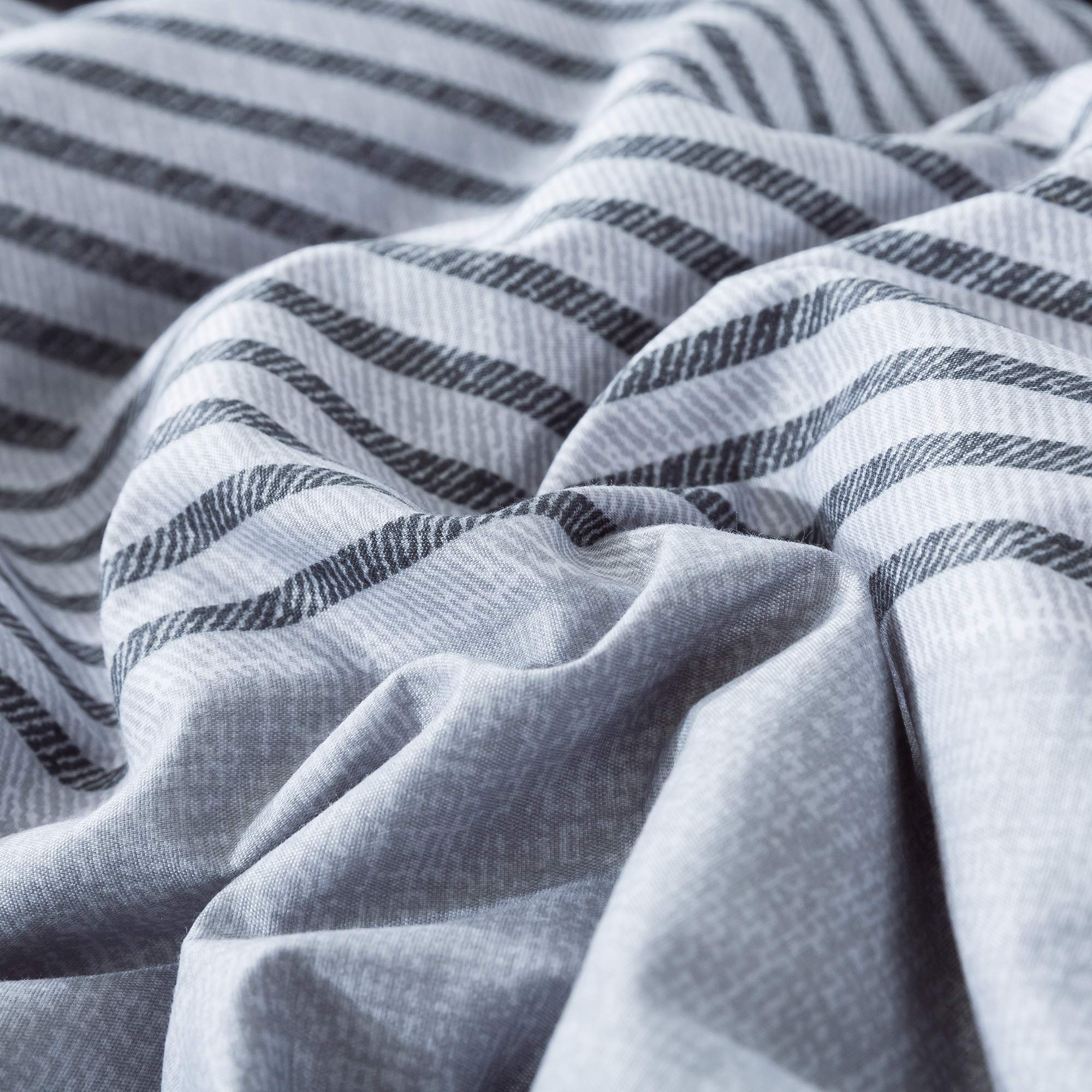 **Andency King Size 3-Piece Blue & Gray Striped Comforter Set - Soft Microfiber Down Alternative Bedding (104x90 Inches) with Corner Loops - Perfect for Cozy Bedrooms & Guest Rooms**