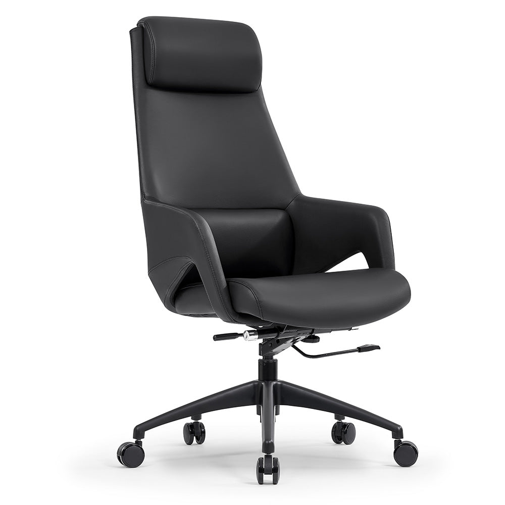 Premium RONAN Executive Office Chair - Ergonomic High Back Desk Chair with Adjustable Height & Lumbar Support - Black - Perfect for Home Office, Conference Rooms & Corporate Workspaces