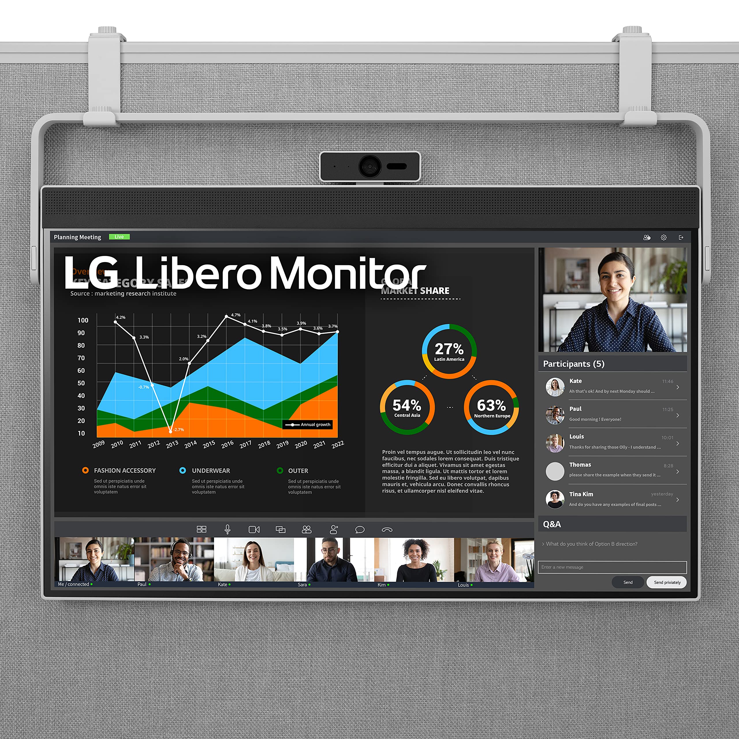 LG 27MQ70QC-S.AUS 27-inch QHD IPS HDR10 Monitor with Detachable Full HD Webcam - Perfect for Home Office, Gaming & Video Conferencing
