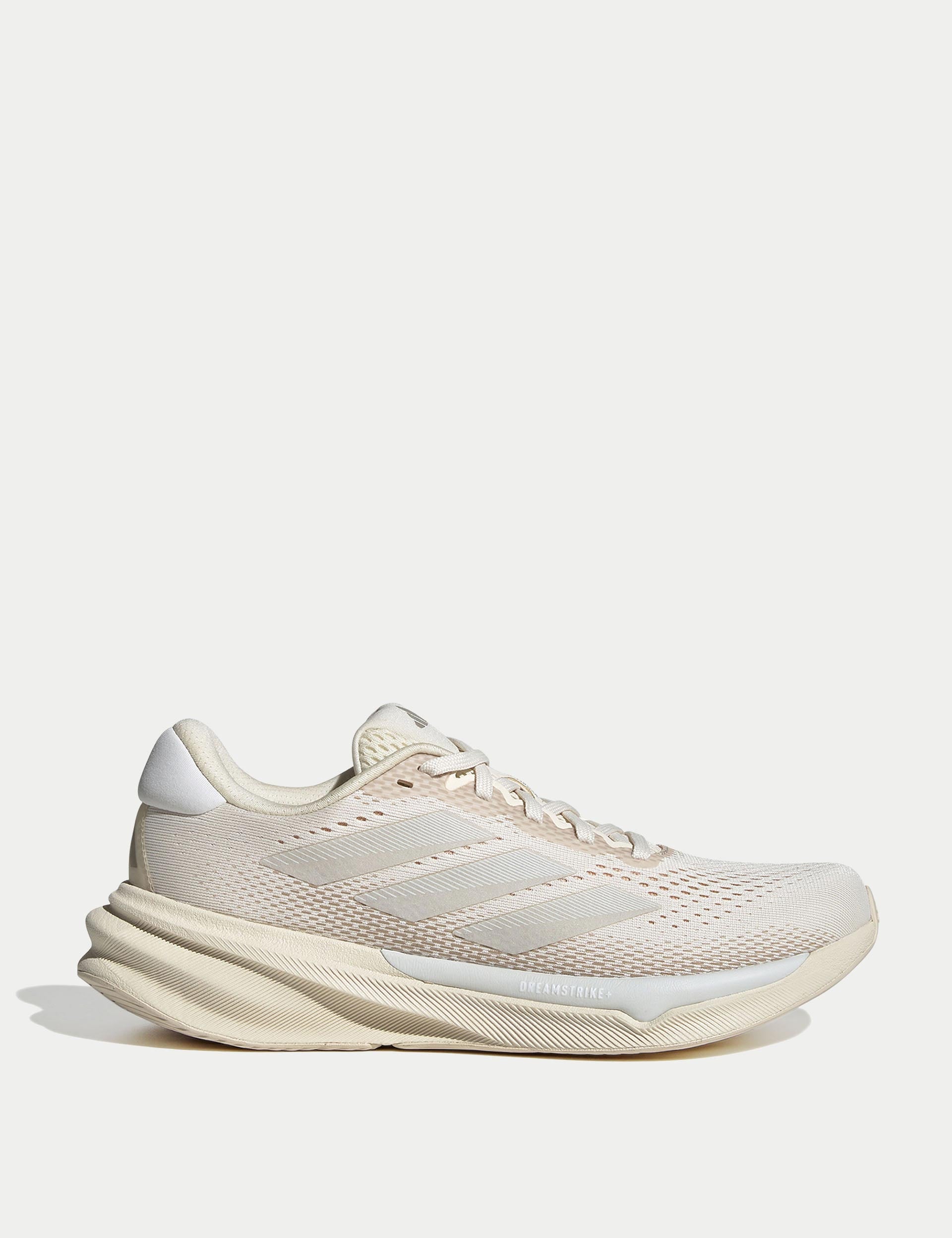 Supernova Stride 2.0 Running Shoes for Men & Women - Lightweight Cushioned Athletic Sneakers in Wonder White/Cyber Metallic/Warm Sandstone - Perfect for Jogging, Gym Workouts & Daily Walking