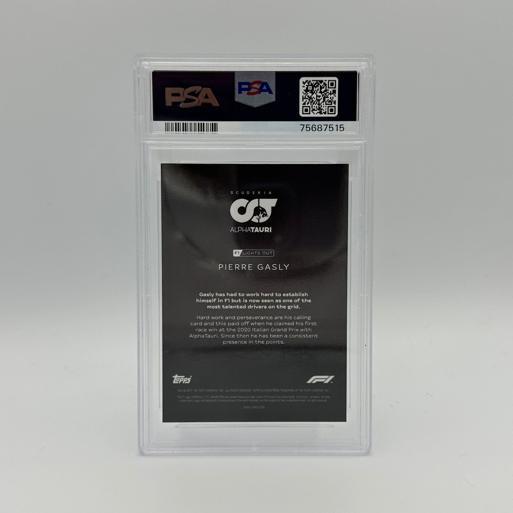 PSA 9 Graded 5/5 Pierre Gasly F1 Drivers Rainbow Foil Trading Card - Perfect for Collectors, Sports Memorabilia & F1 Fan Gifts