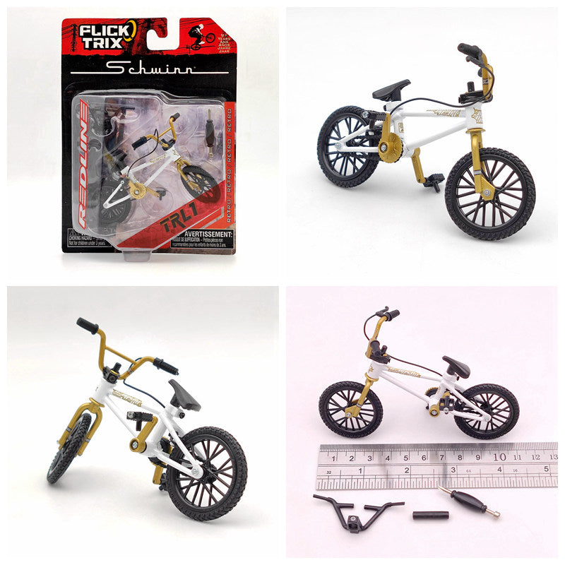 Premium FLICK TRIX Miniature BMX Finger Bike - Diecast Metal DeathTrap Bicycle Toy for Kids & Adults - Perfect Gift for BMX Lovers, Office Desk Decor & Stress Relief Fidget Toy