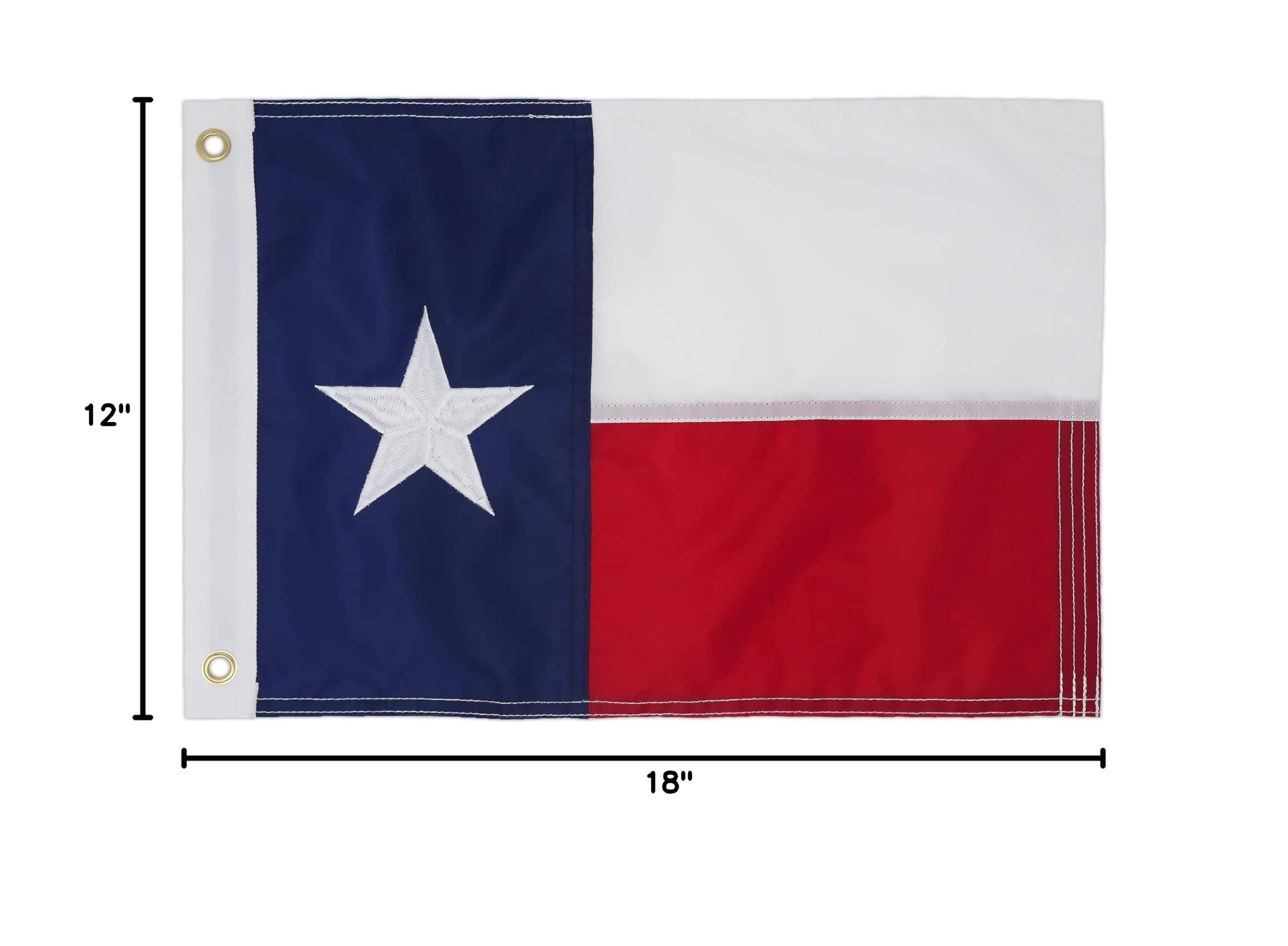American Texas Boat Flag 12x18 Inch - Heavy Duty Marine Banner for Boat Cabin, Yacht & Nautical Decor - Weather-Resistant Outdoor Flags for Boating, Fishing & Coastal Home Decor