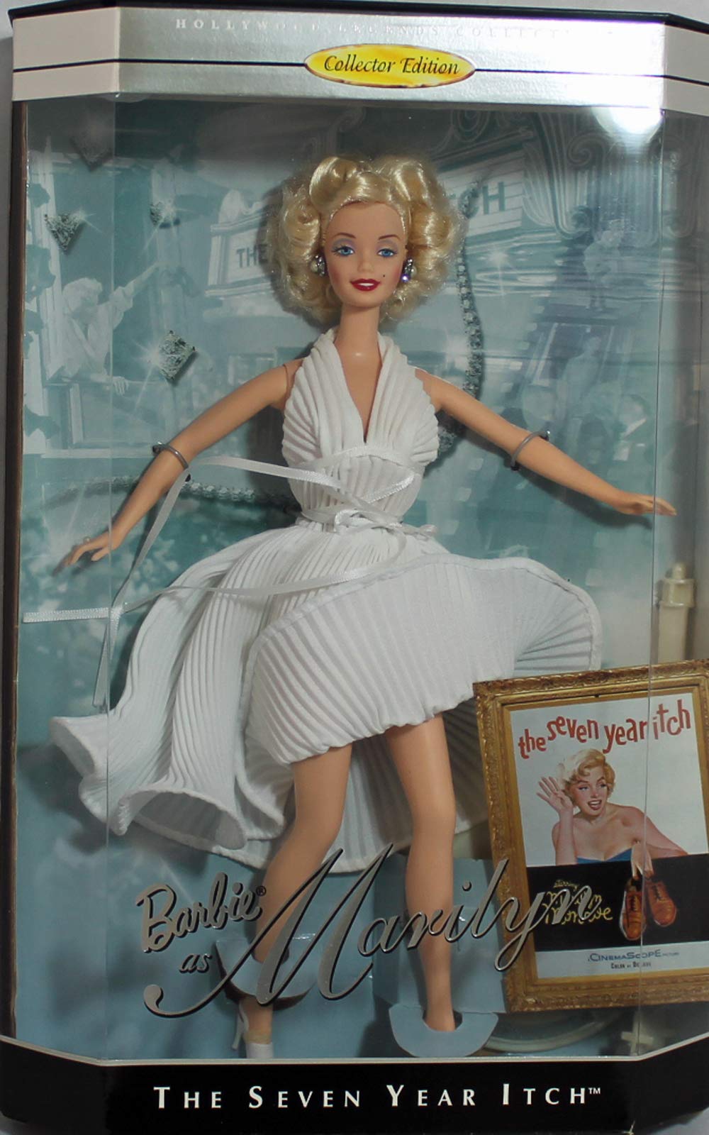 Vintage 1997 Barbie Doll as Marilyn Monroe in The Seven Year Itch - Limited Edition Collectible for Barbie Enthusiasts & Movie Memorabilia Collectors - Perfect for Display, Gifts & Nostalgic Home Decor