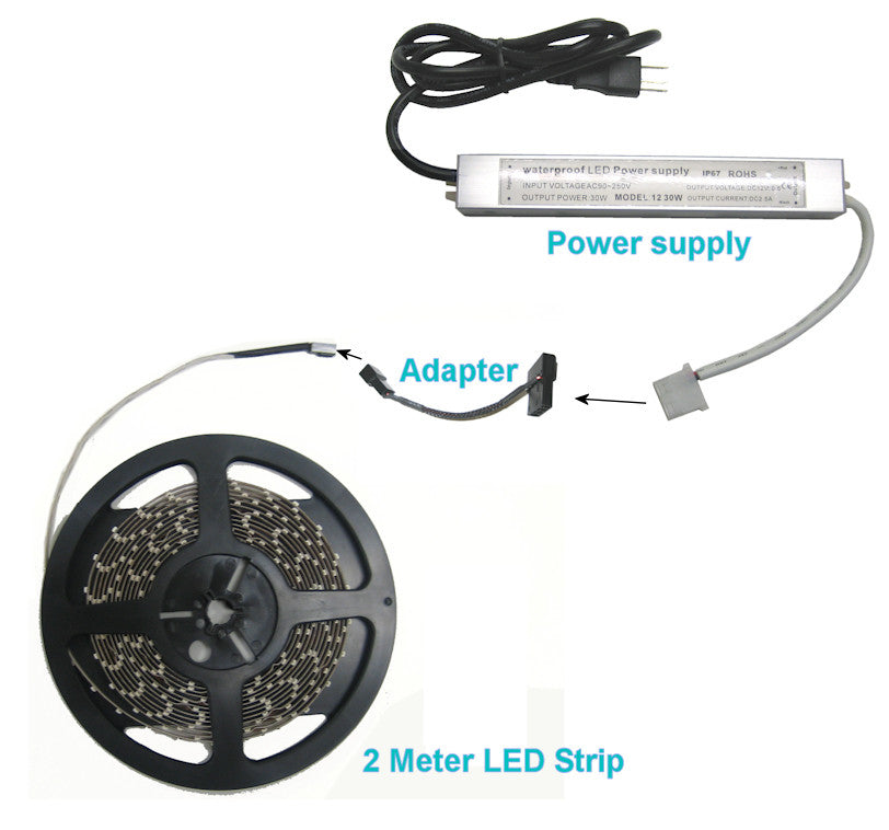 Coolerguys White 2 Meter Under Counter LED Light Kit - Dimmable Cabinet Lighting for Kitchen, Bar & Display Cases (CGWW2MD 2.5) - Perfect for Home, Office & Retail Spaces