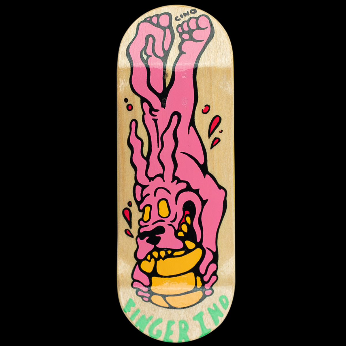 Finger Industries x CINO Professional Fingerboard Skateboard Deck - High Performance Mini Skateboard for Tricks & Stunts - Perfect for Skateboard Enthusiasts & Collectors - Great for Indoor Practice, Office Fun & Street Style Showcase