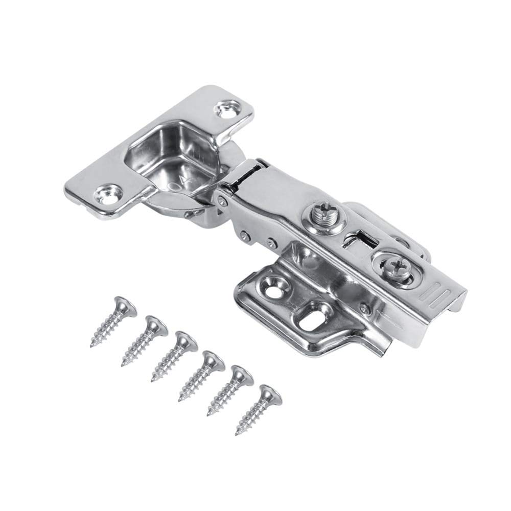 Stainless Steel Cabinet Hinges - Hydraulic Soft Close Hinges for Kitchen Cabinets, Wardrobe, Closet & Furniture Doors (3 Types: Full Overlay, Half Overlay, Inset) - Perfect for Smooth Quiet Door Closing in Homes & Offices