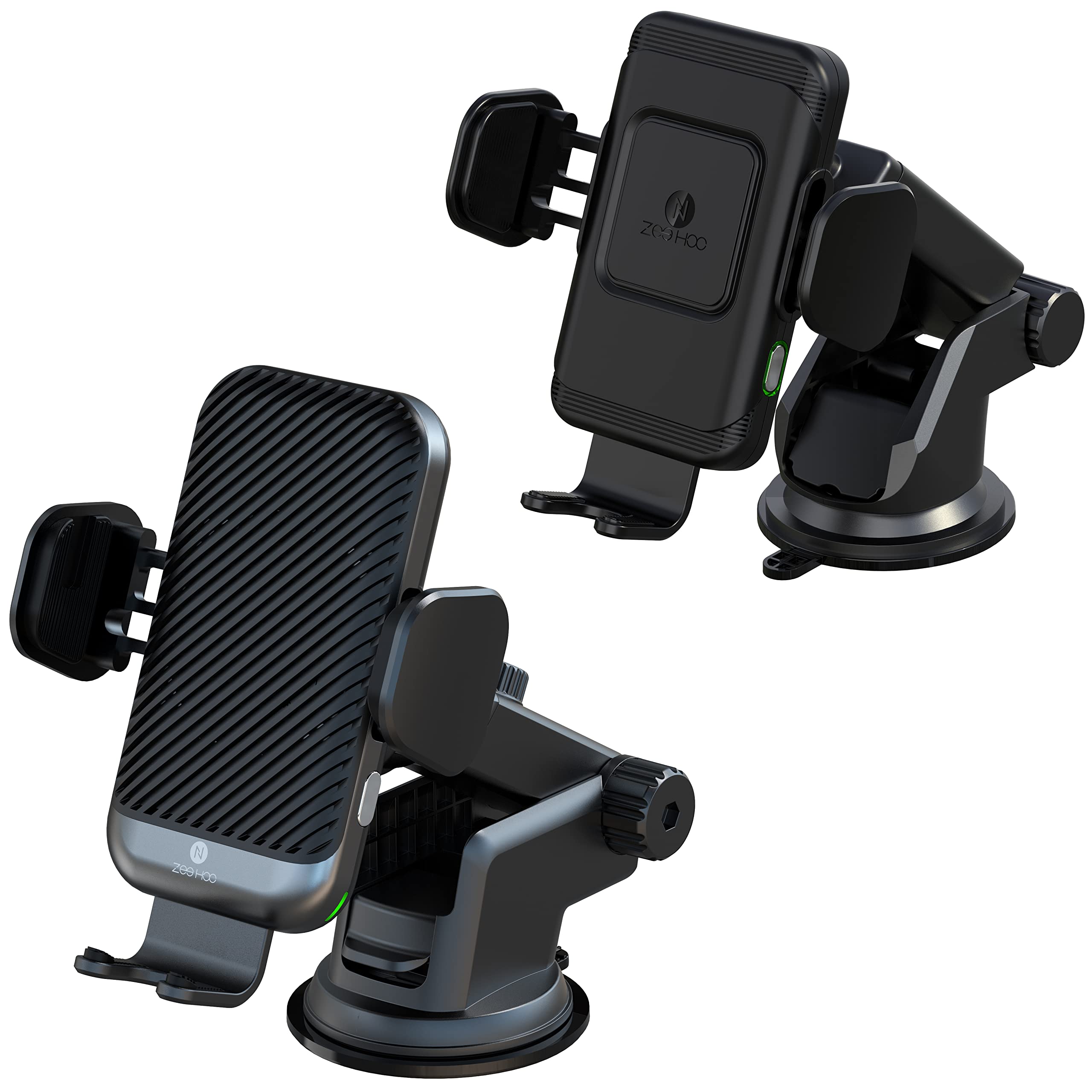 ZeeHoo 15W Fast Wireless Car Charger with Cooling Fan & 10W Magnetic Car Mount - Fast Charging for iPhone 15/14/13/12/Pro Max, Samsung Galaxy S23/S22 - Perfect for Road Trips & Daily Commute