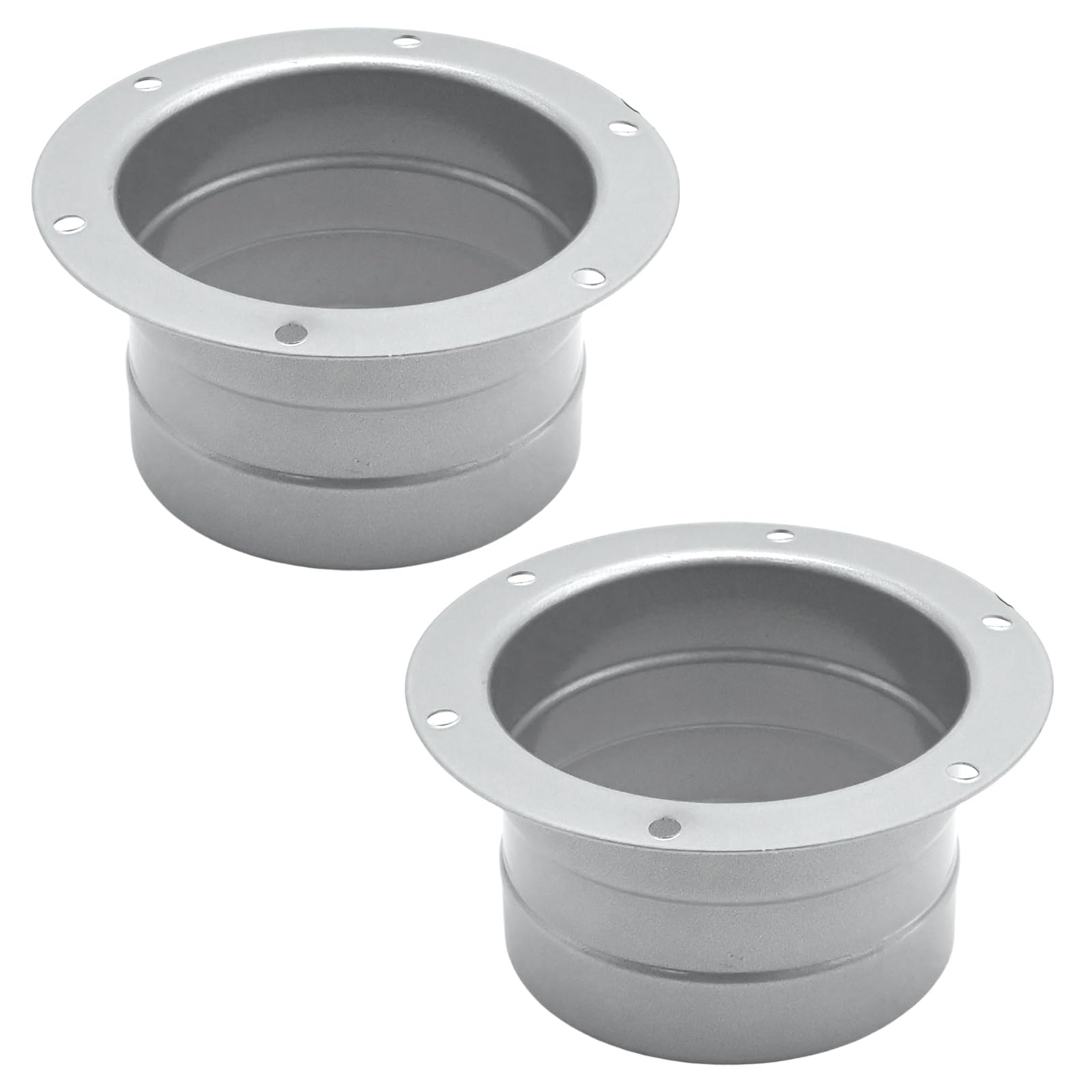 3 Inch Duct Connector Flange - 2 Pack Metal Straight Pipe for HVAC, Ventilation, Cooling & Heating Systems | Perfect for Home, Office & Industrial Air Conditioning Installations