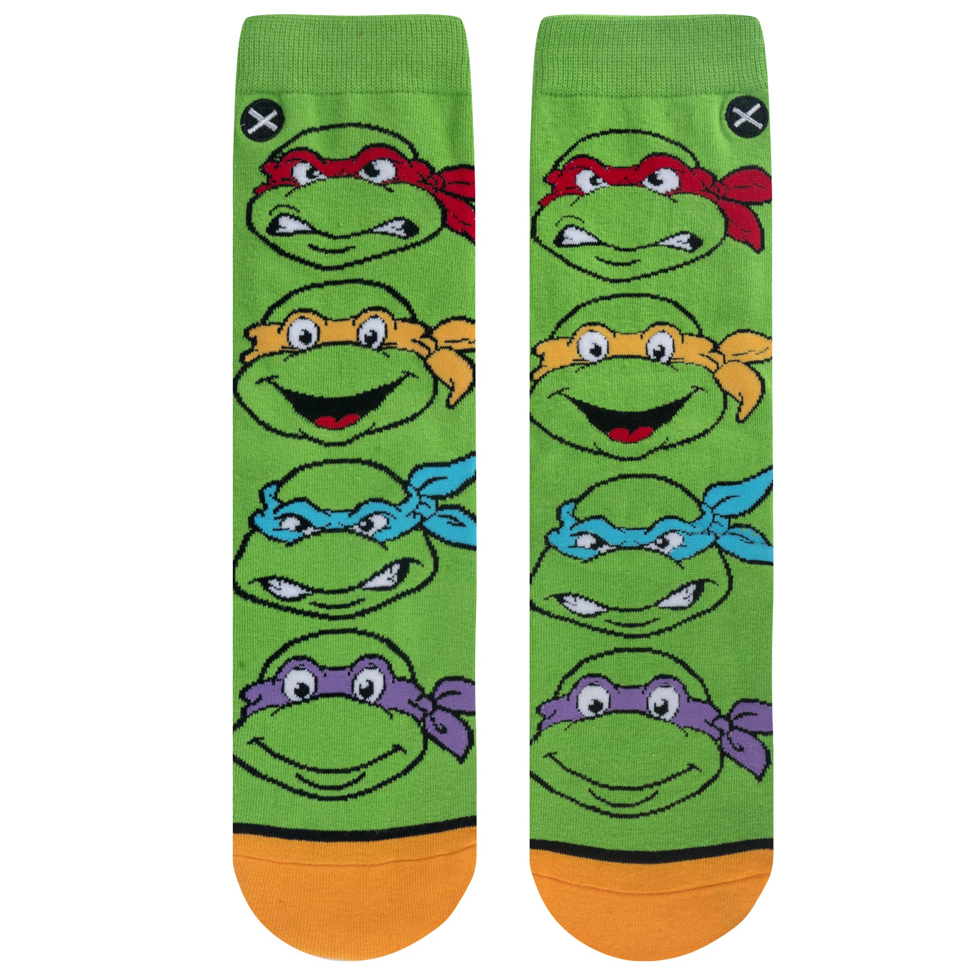 Odd Sox Nickelodeon TMNT Teenage Mutant Ninja Turtles Retro 90's Cartoon Character Socks - Fun Novelty Socks for Men & Women, Perfect Gift for TMNT Fans, Cosplay & Casual Wear