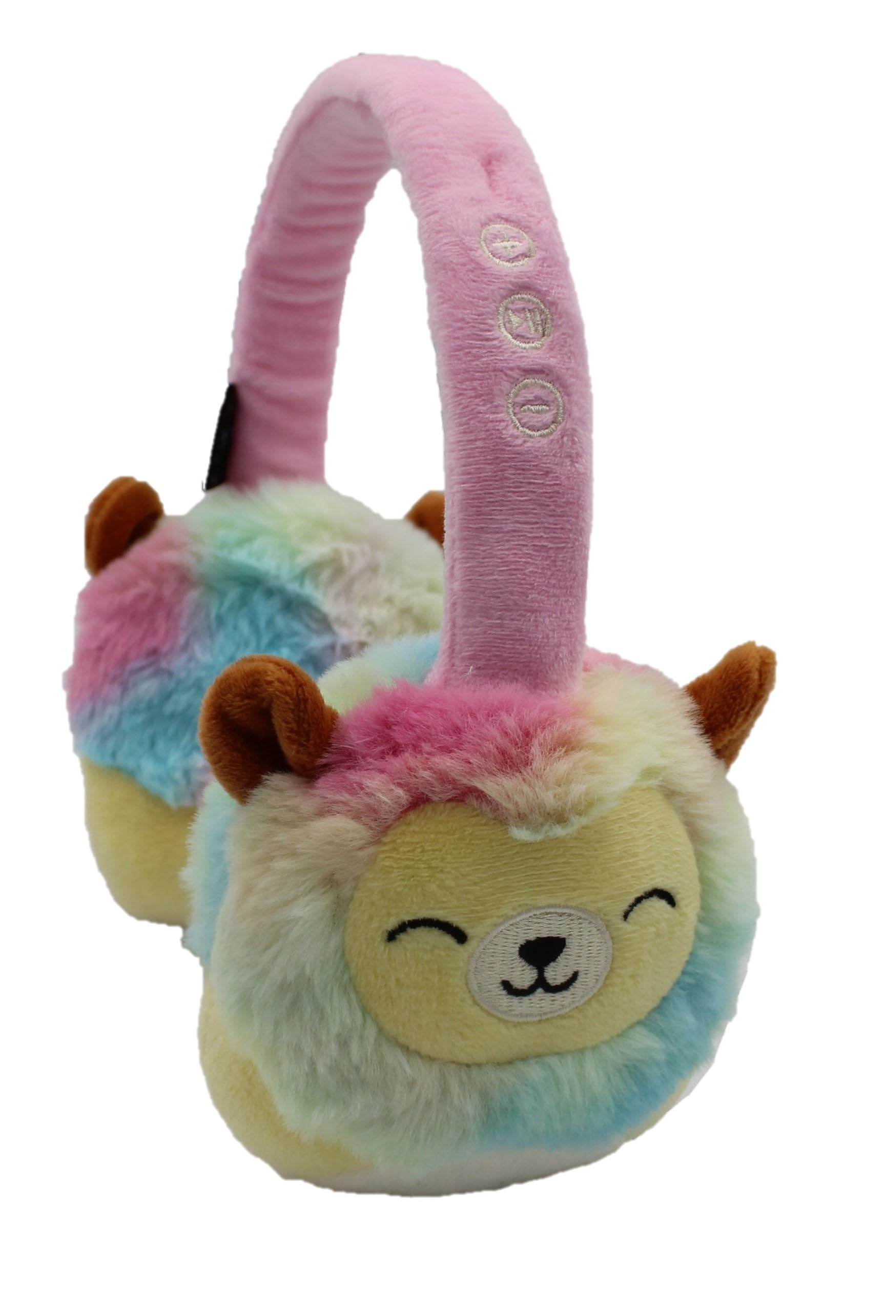 Squishmallows Leonard The Lion Plush Bluetooth Headphones with Built-in Mic for Calls - 10m Wireless Range, Volume Control, Soft Ear Cushions & Adjustable Headband - Perfect for Kids, Travel & Home Use