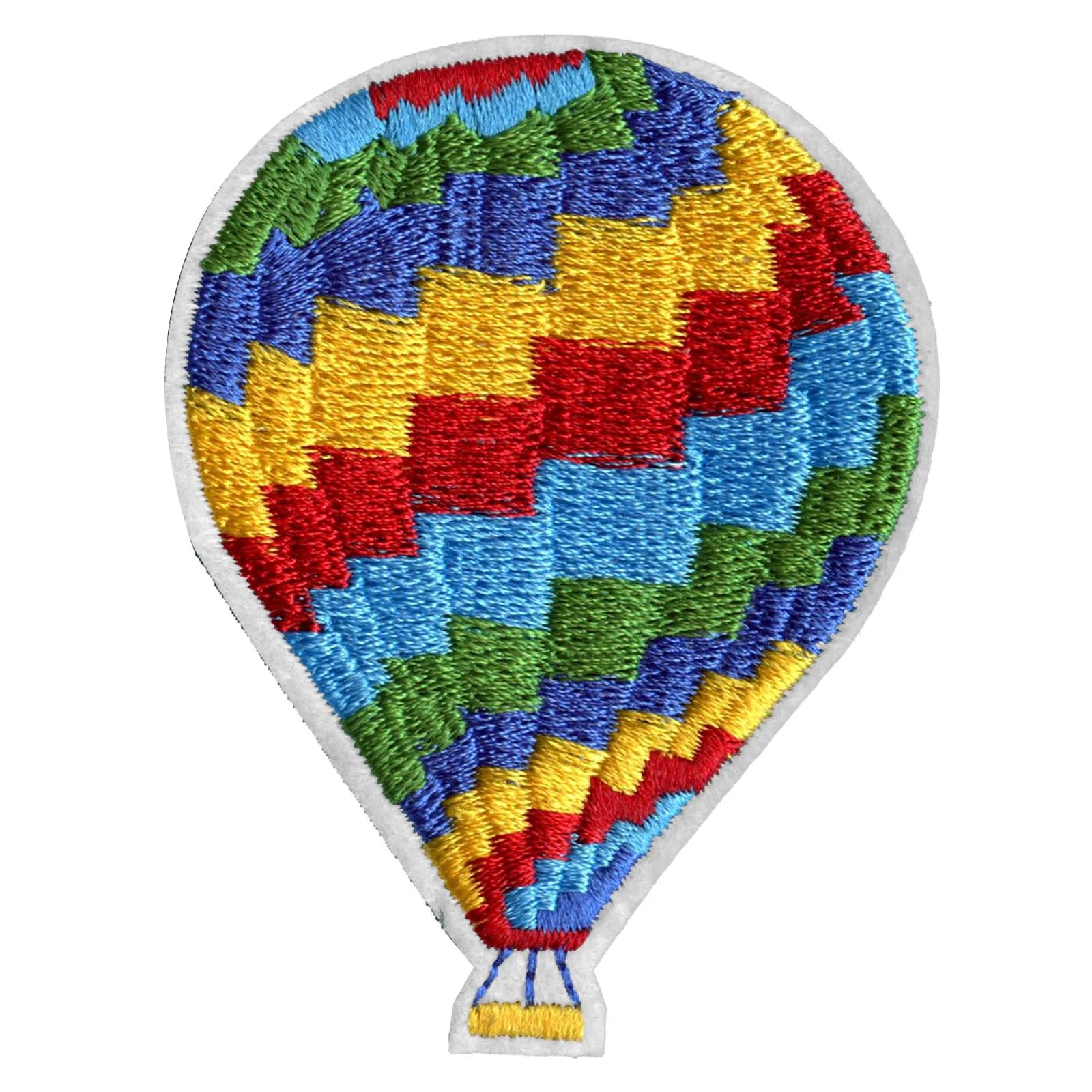 Hot Air Balloon Embroidered Iron On Patch - Festive Fly Badge for DIY Crafts, Jackets, Backpacks & Costume Accessories
