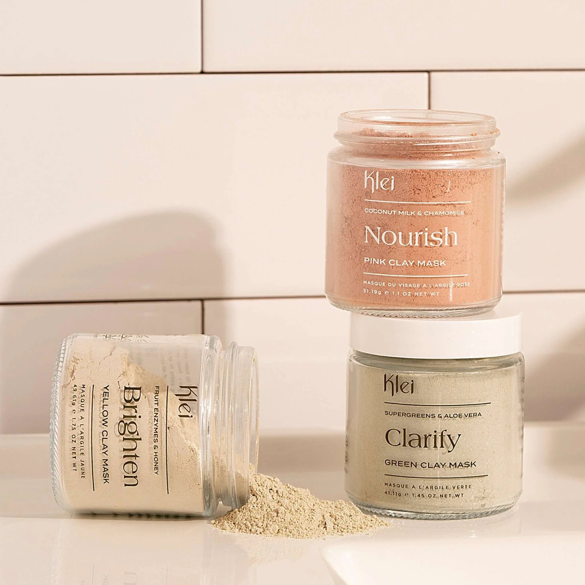 CLARIFY Supergreens & Lavender Green Clay Mask - Detoxifying Facial Mask for Acne, Blackheads & Oily Skin | Perfect for Spa Night & Self-Care Routine