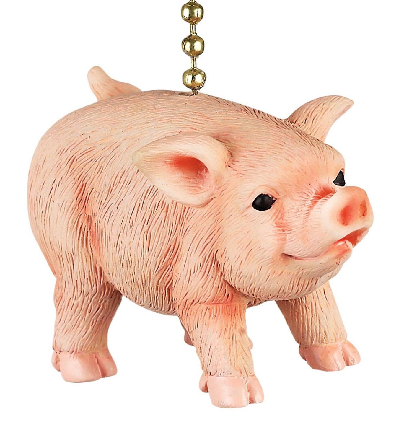 Clementine Farmers Pig Ceiling Fan Light - Decorative Dimensional Pull Chain for Farmhouse, Rustic & Country Style Home Decor - Perfect for Kitchens, Living Rooms & Bedrooms