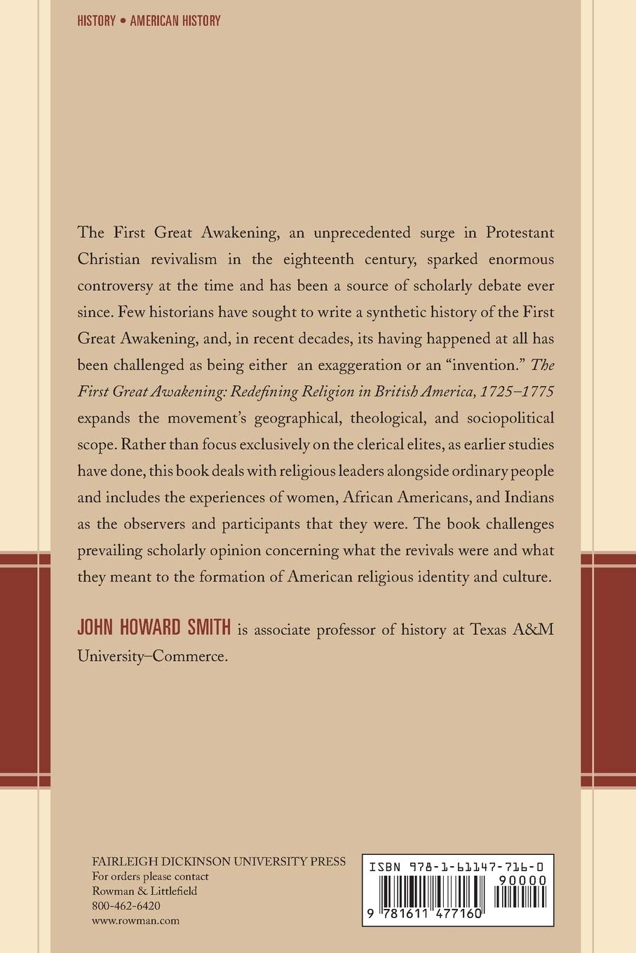 The First Great Awakening: Religious Revival in British America 1725-1775 - History Book for American Revolution Studies & Colonial Religion Research