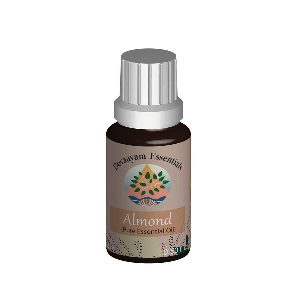 Pure & Natural Organic Cold Pressed Virgin Sweet Almond Oil by Devaayam Essentials - 15ml for Skin & Hair Care - Perfect for Moisturizing, Massage & Aromatherapy