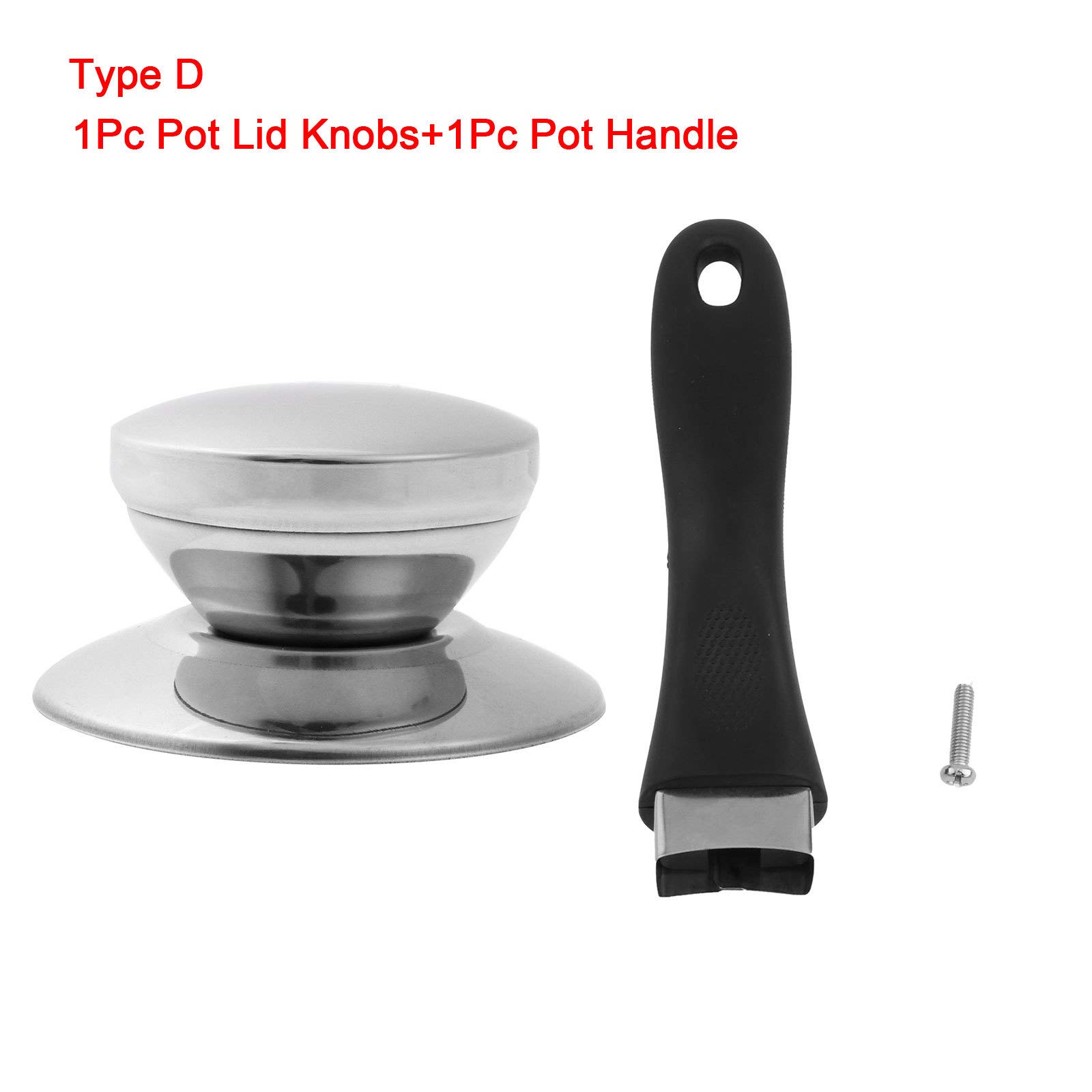 Stainless Steel Universal Cookware Replacement Lid Knob Handle with Screws - Fits Pressure Cookers, Steamers & Pots - Durable Kitchen Accessory for Cooking, Baking & Food Preparation
