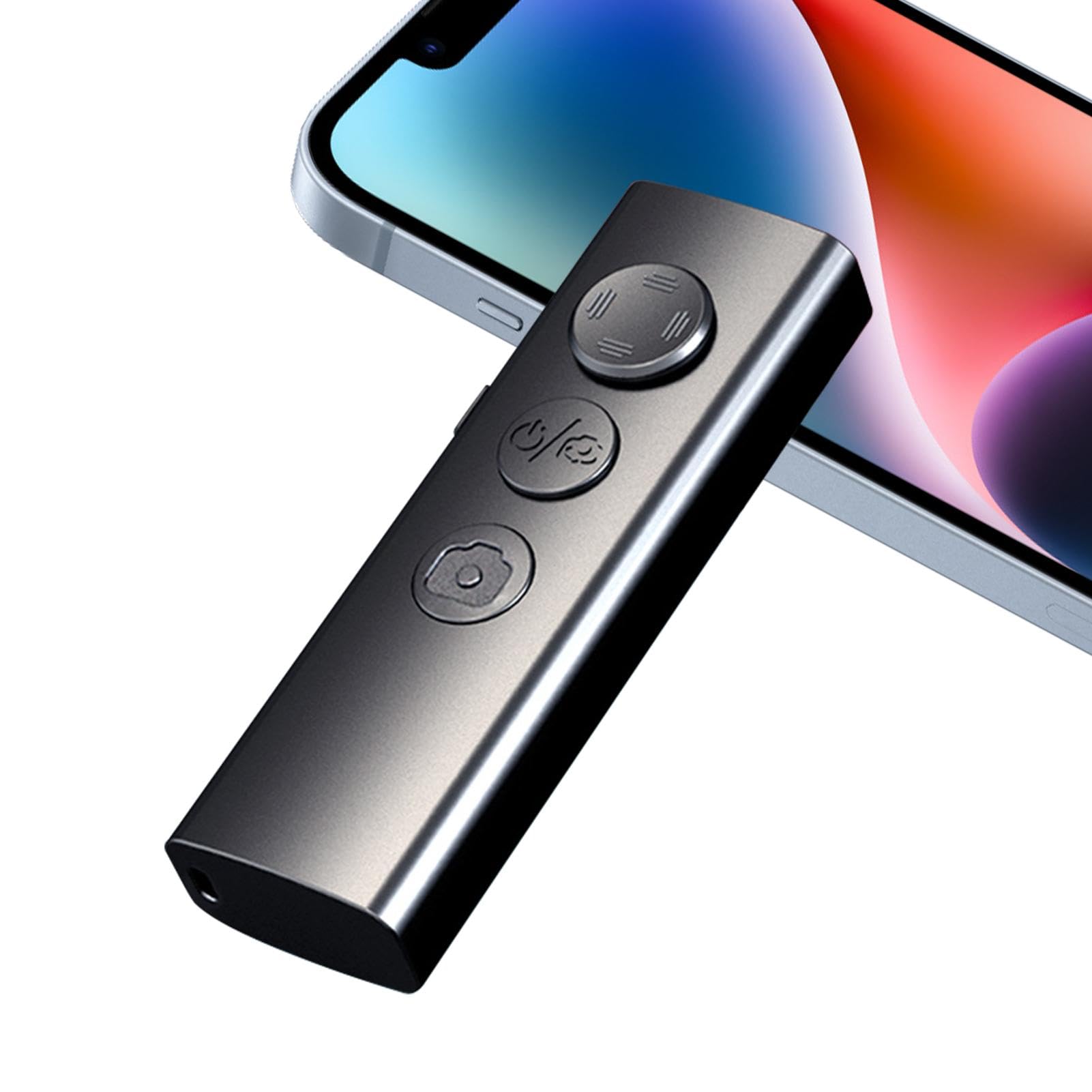 Wireless Camera Remote Shutter for iPhone & Android - Bluetooth Selfie Clicker with Zoom Control | Perfect for Group Photos, Vlogging, and Hands-Free Photography