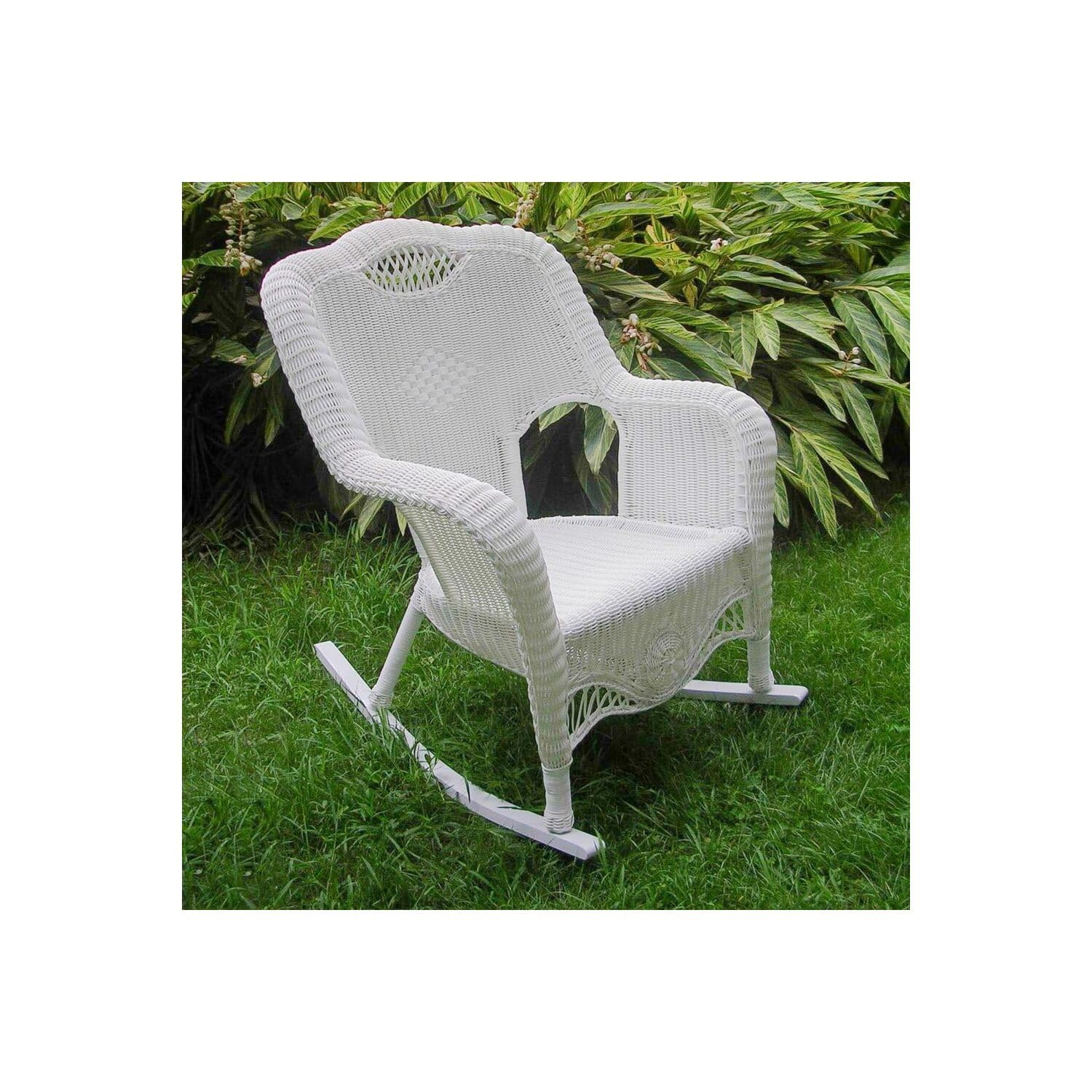 Resin Wicker Rocking Chair for Indoor & Outdoor Use - Durable & Weather-Resistant Patio Furniture for Porch, Garden, or Living Room Relaxation