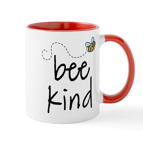 White/Red Inside - Be Kind Garden Bee Mug