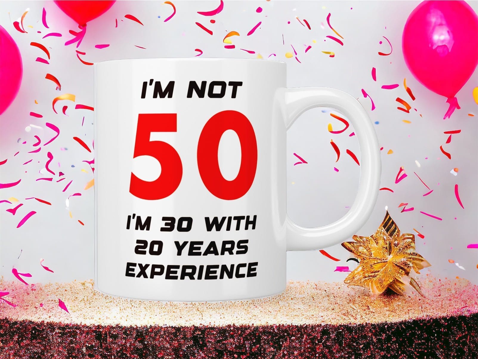 50th Birthday Coffee Mug - Funny 30 with 20 Years Experience Novelty Gift for Men & Women - Perfect for Office Use, Retirement Parties & Milestone Celebrations