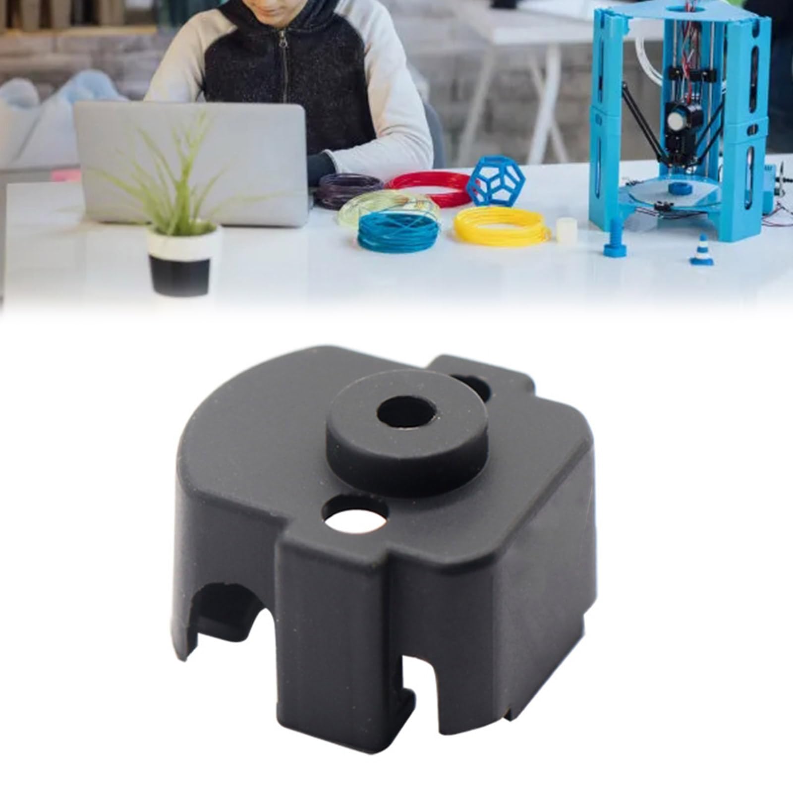 High-Temperature Black Silicone Socks for Red Lizard K1 Hotend - Heater Block Protector Cover - 3D Printer Accessory - Perfect for Ender 3, CR-10 & DIY 3D Printing Projects - Prevents Dust & Improves Print Quality