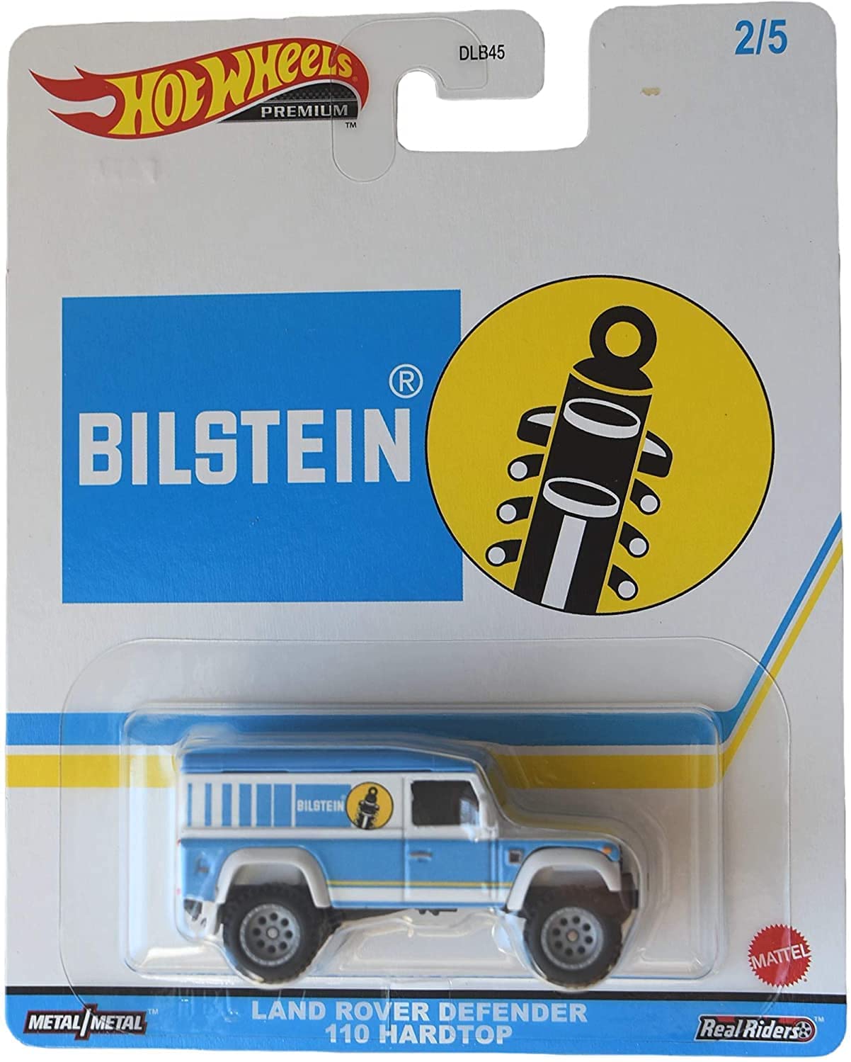Hot Wheels Defender 110 Hardtop 1:64 Scale Diecast Car - Premium Blue & White Collectible Model with Bilstein 2/5 Suspension - Perfect for Display, Gifts, and Car Enthusiast Collections