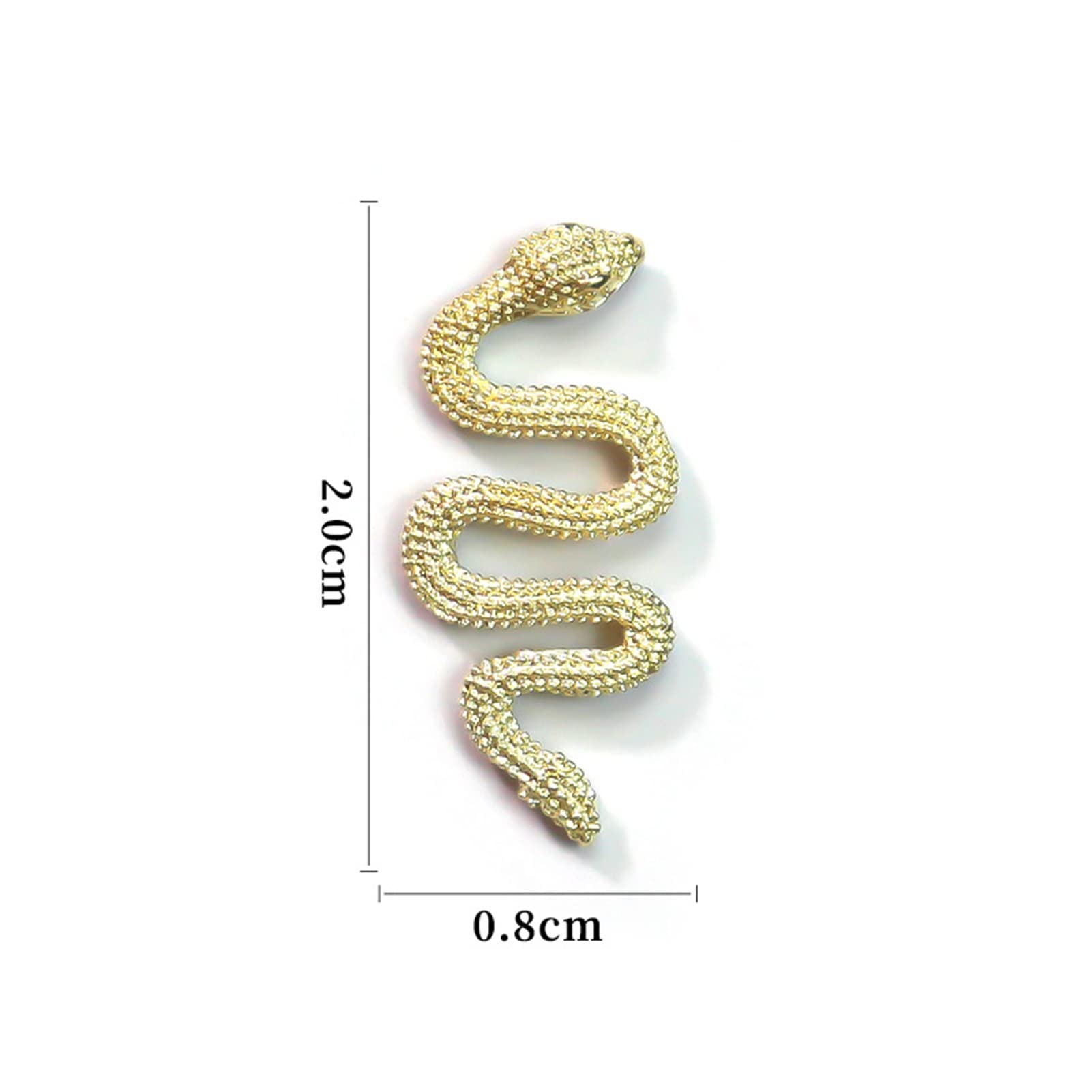 10Pcs White Snake Nail Rhinestones - DIY Nail Art Gems, Glitter Diamonds & Minimalist Charms for Women - Perfect for Manicures, Parties & Special Occasions